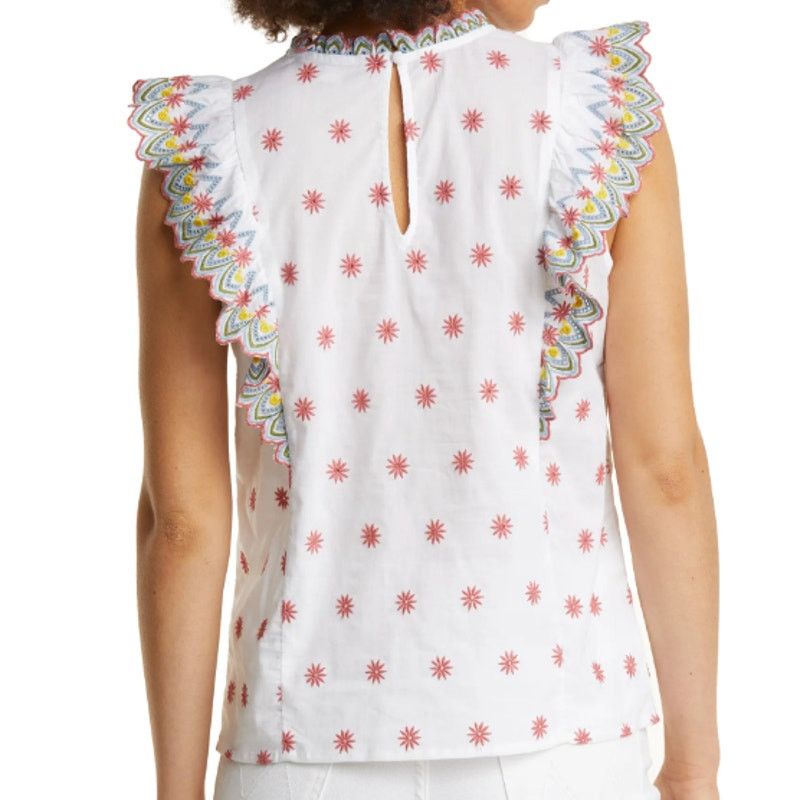 Boden Boden Broderie Anglaise Sleeveless Cotton Top, Size 10 Size S / US 4 / IT 40 - 4 Thumbnail