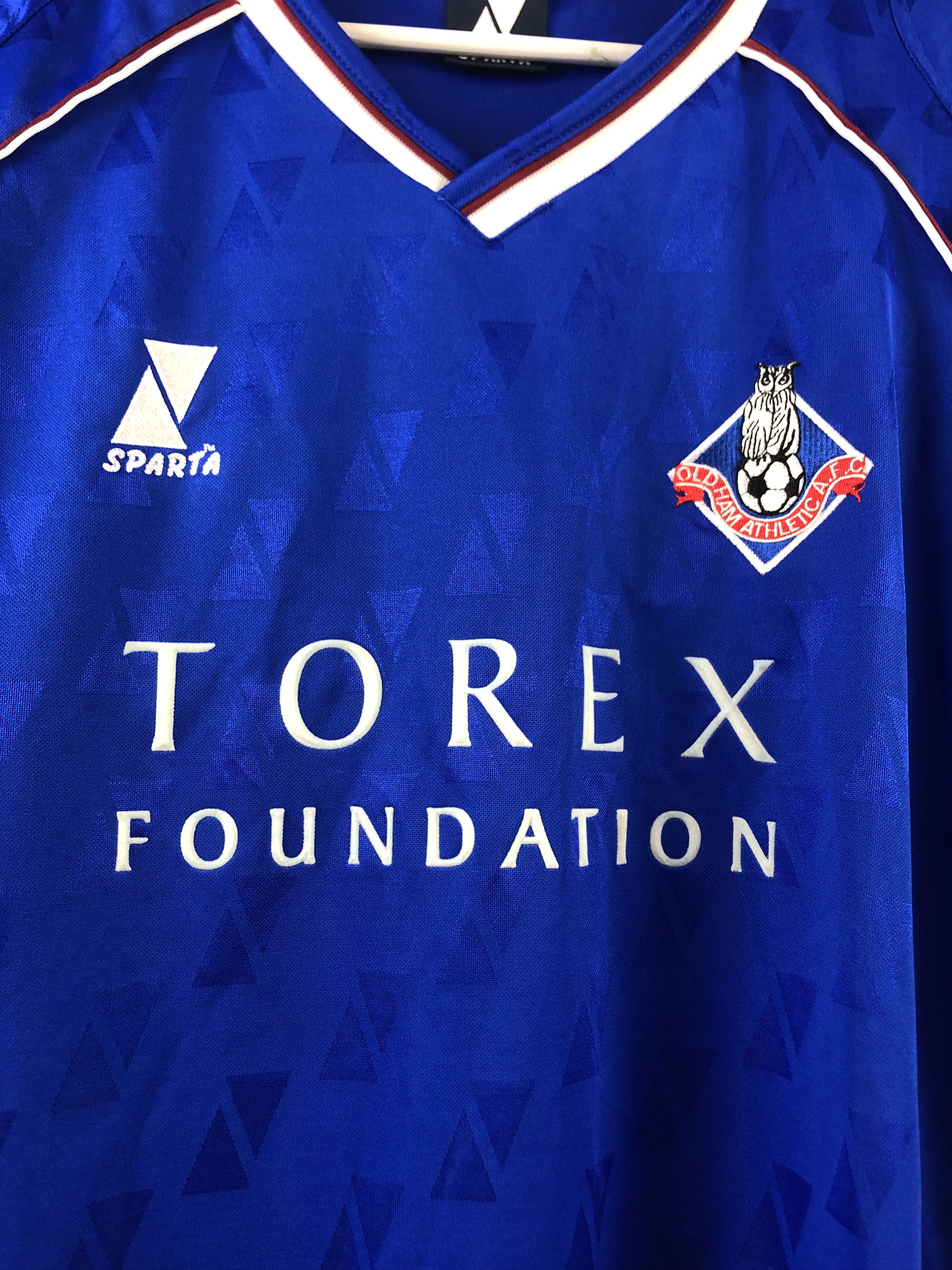 Vintage Oldham Athletic football shirt Soccer Jersey Long Sleeve Size US XL / EU 56 / 4 - 6 Thumbnail