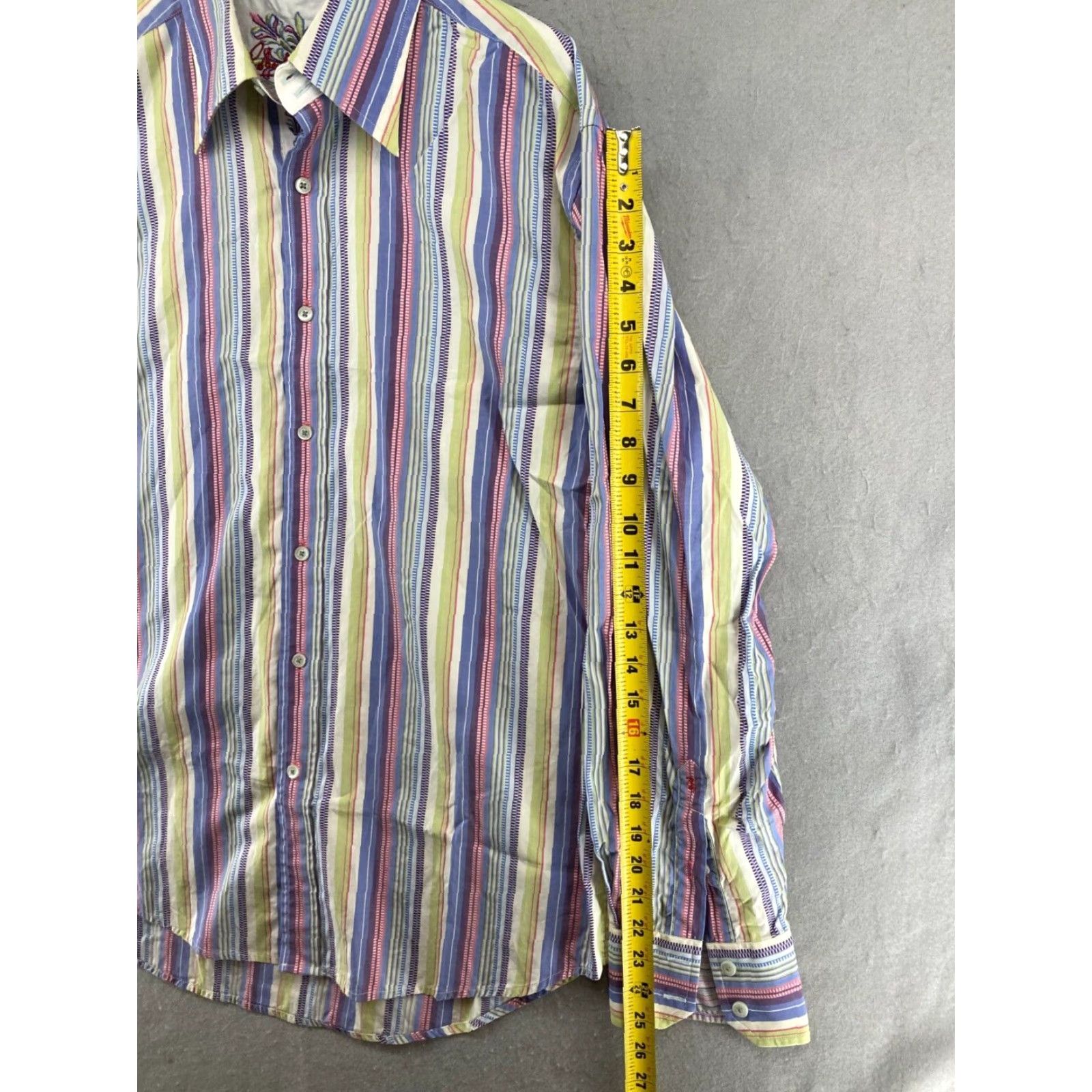Robert Graham Robert Graham Shirt XL Multicolor Striped Western Button-Up Long Sleeve Mens Size US XL / EU 56 / 4 - 5 Thumbnail