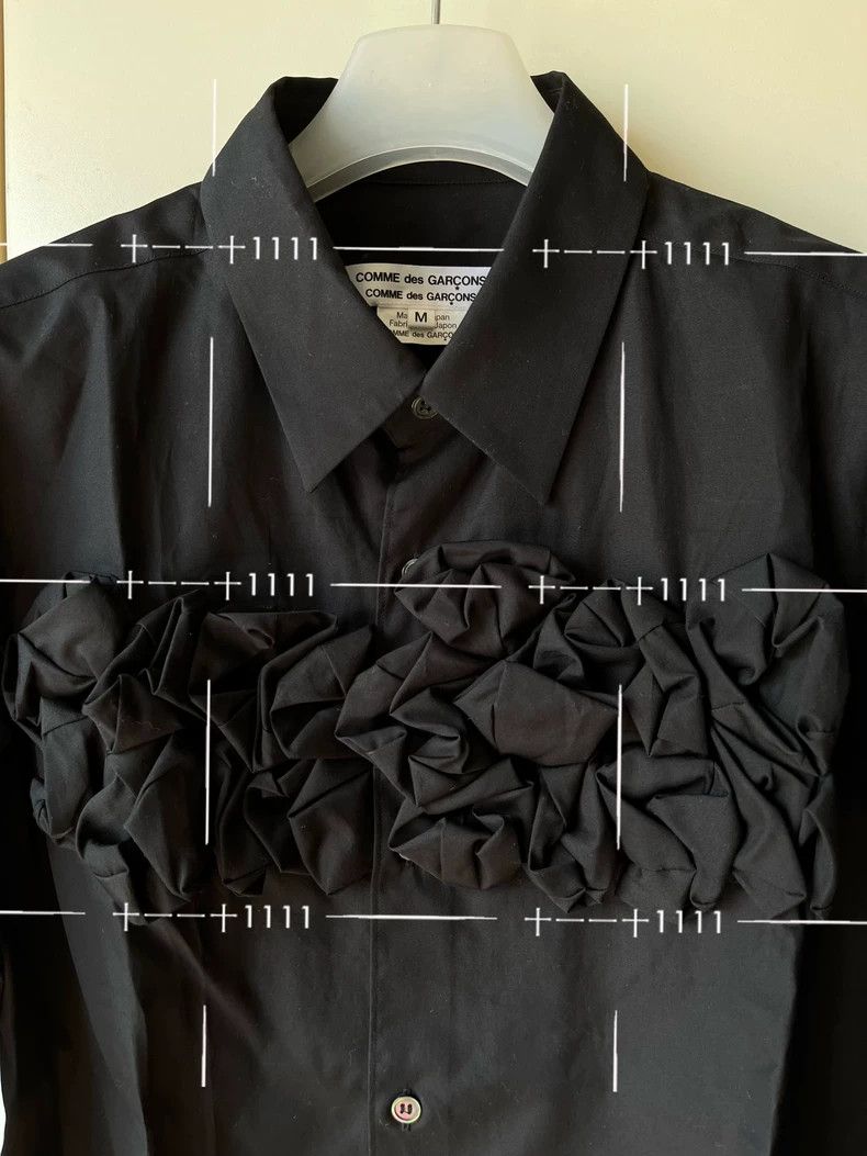 Comme des Garcons Comme Des Garcons Rose flower cotton shirt Size M / US 6-8 / IT 42-44 - 5 Thumbnail