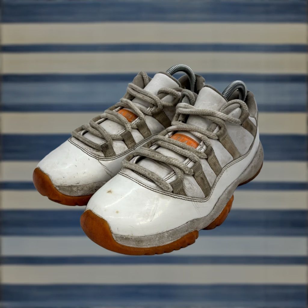 Jordan Brand Air Jordan Retro 11 Low White Orange Citrus Womens 7.5 Nike? Wait not. Size US 8 / IT 38 - 1 Thumbnail
