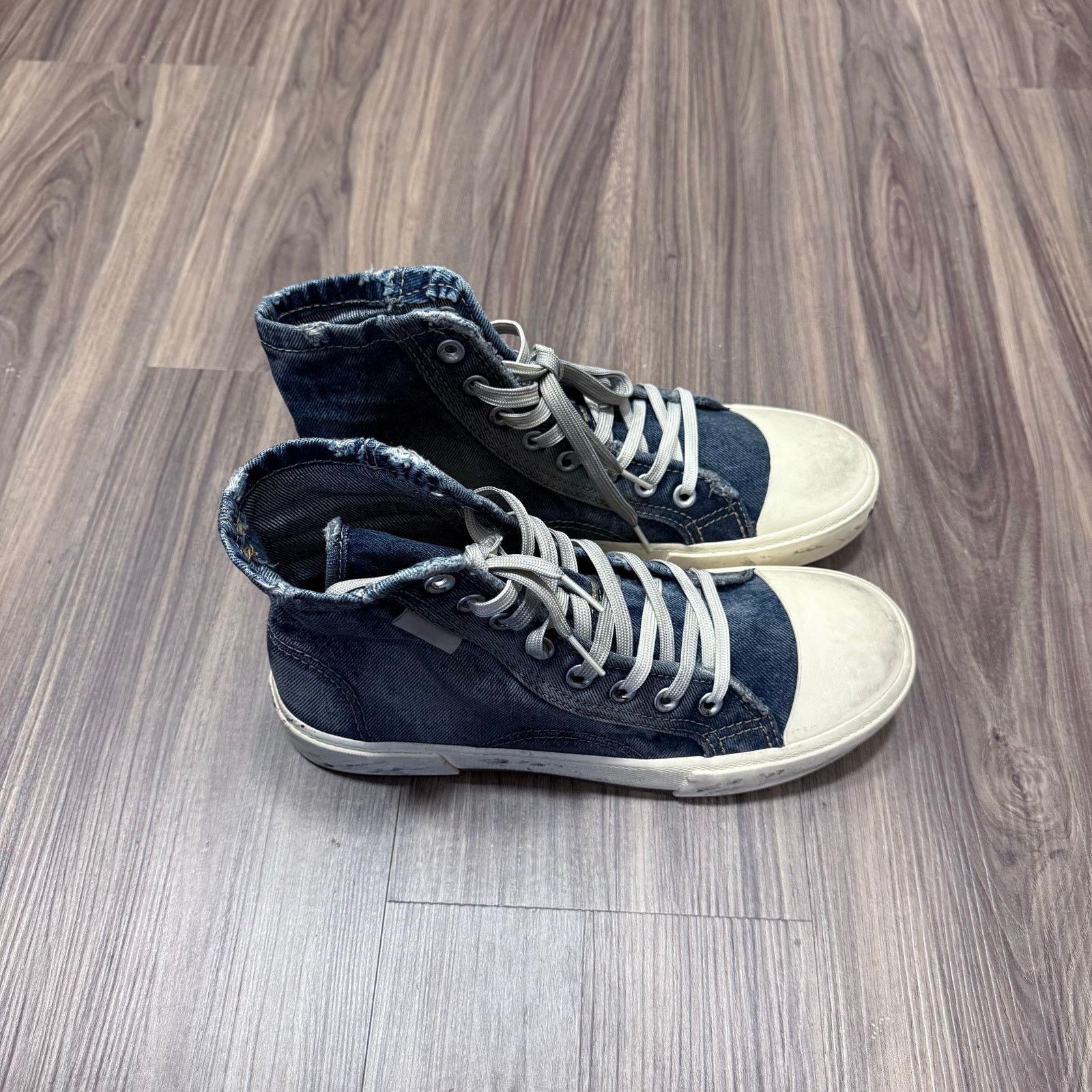 Balenciaga NEW Balenciaga Paris mid 90's Denim High Top Sneaker | EU41 Size US 8 / EU 41 - 3 Thumbnail