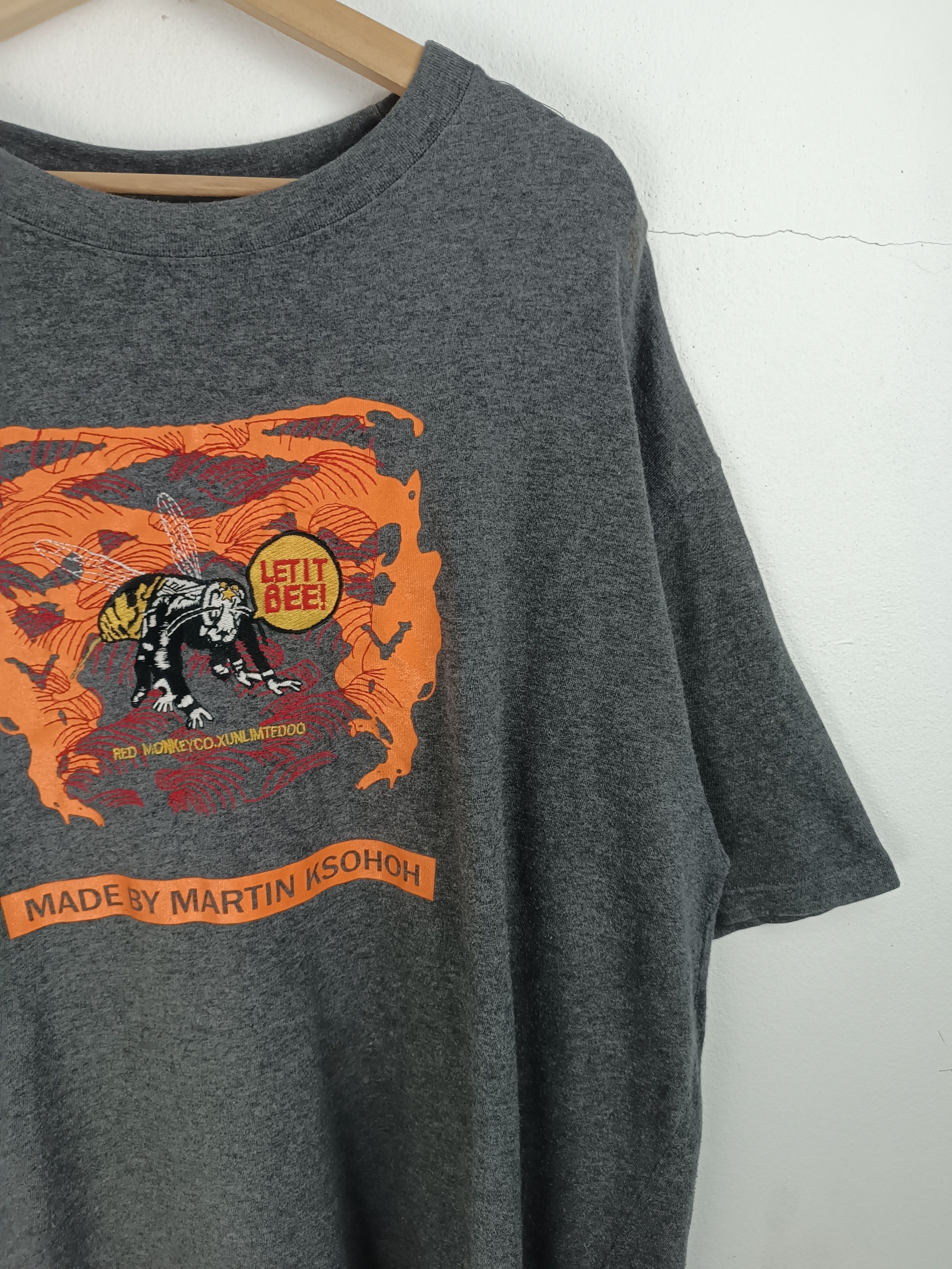 Japanese Brand VINTAGE LET IT BEE BY MARIN KSOHOH REDMONKEY EMBROIDERY LOGO Size US XXL / EU 58 / 5 - 7 Thumbnail