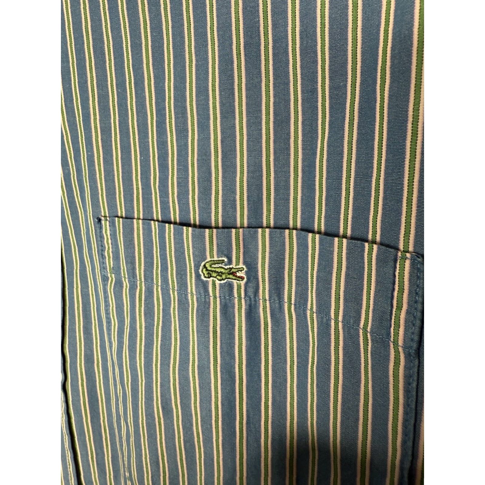 Lacoste Lacoste Shirt Mens 44 Long Sleeve Button-Up Collared Striped Multicolor Classic Preppy All Seasons Pocket Fashion Size US XXL / EU 58 / 5 - 4 Thumbnail