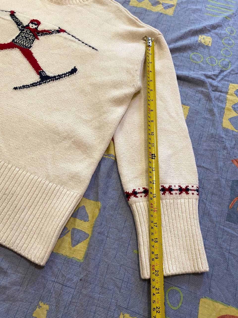 Vintage Joules Abigail Cream High Neck Intarsia Ski Jump Size L / US 10 / IT 46 - 10 Thumbnail