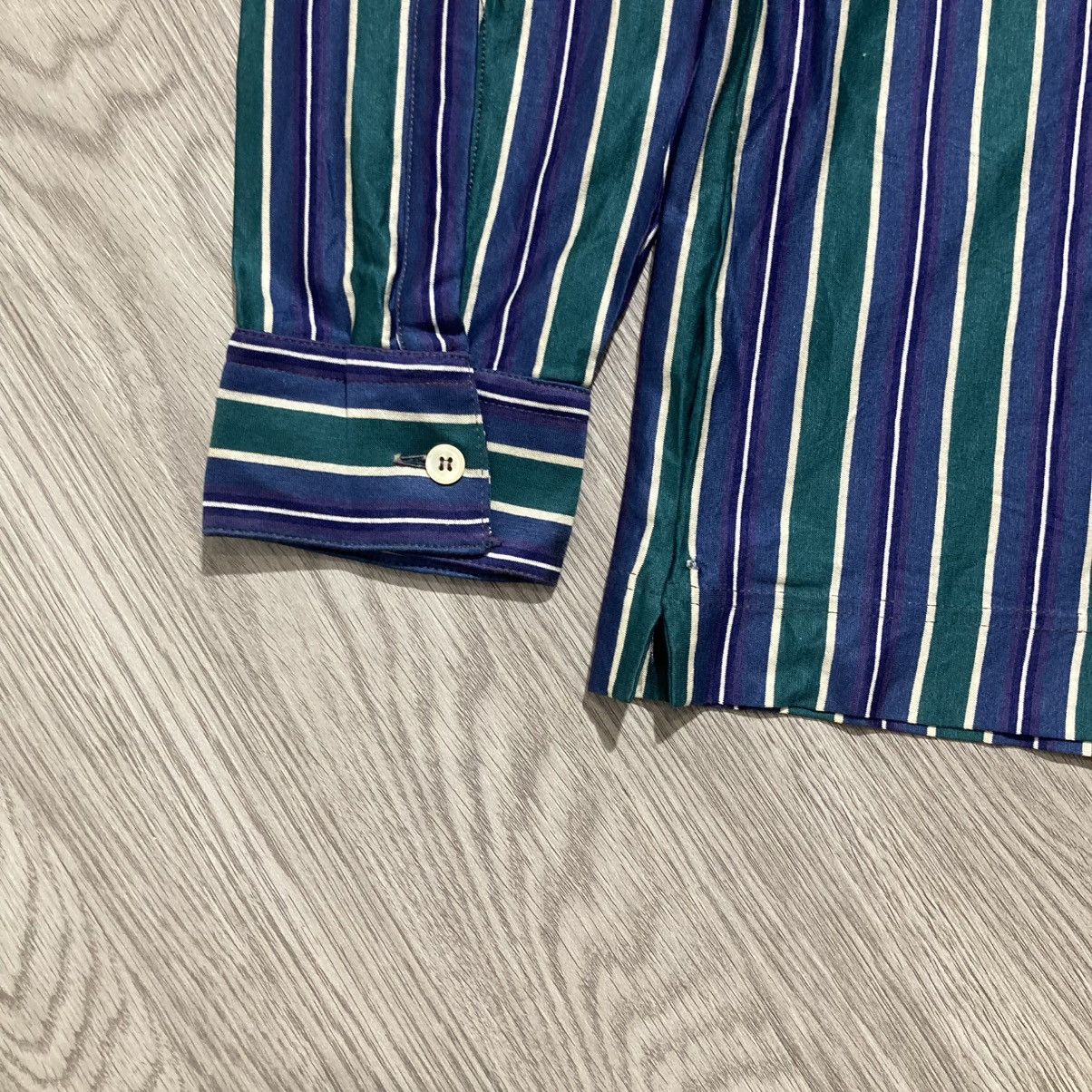 Vintage 🇮🇹 1990s Vintage Pavesi Polvato Silk Striped Shirt Luxury Size US L / EU 52-54 / 3 - 13 Thumbnail