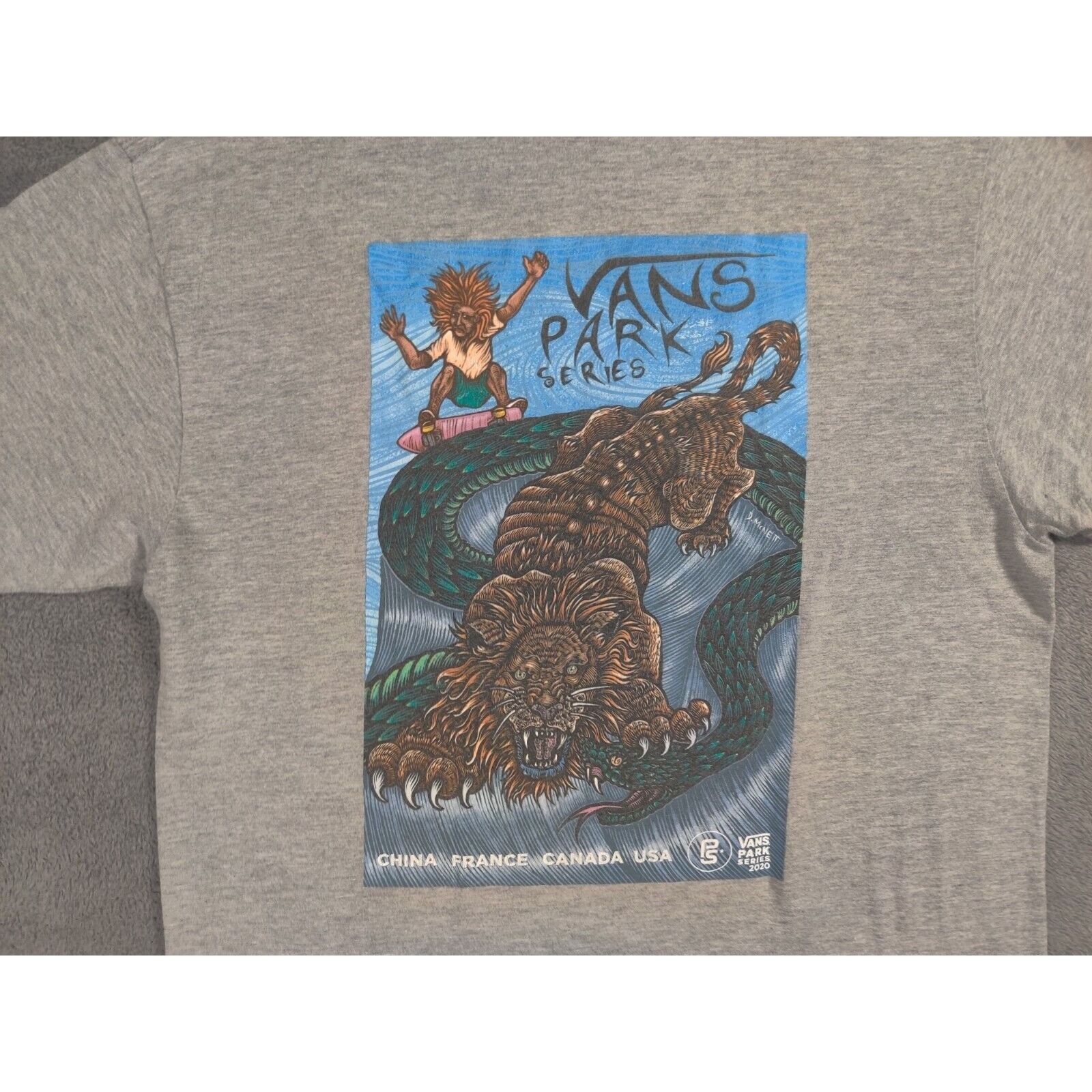 Vans VANS Shirt Adult Mens Medium Gray Park Series Edition Size US M / EU 48-50 / 2 - 2 Thumbnail