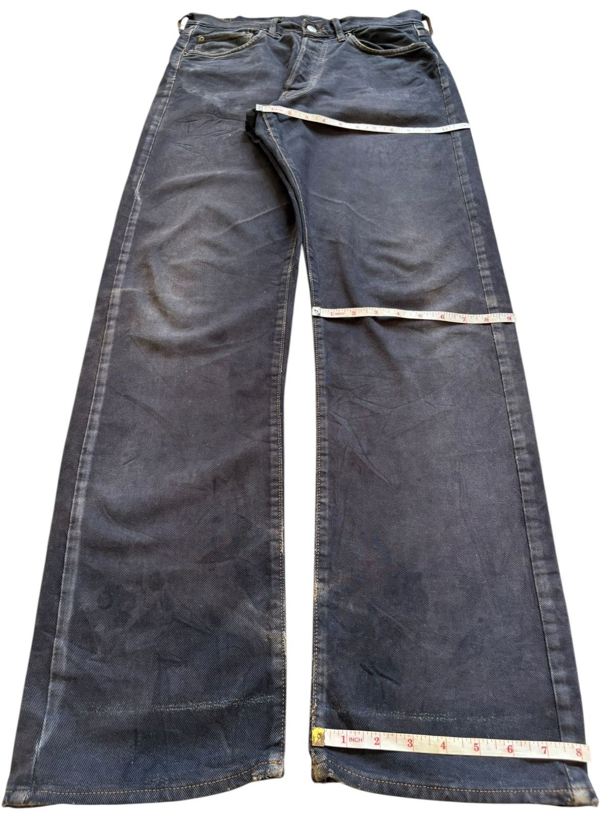 Replay Vintage Replay Black Wash Distressed Loose Baggy Jeans Size US 32 / EU 48 - 13 Thumbnail