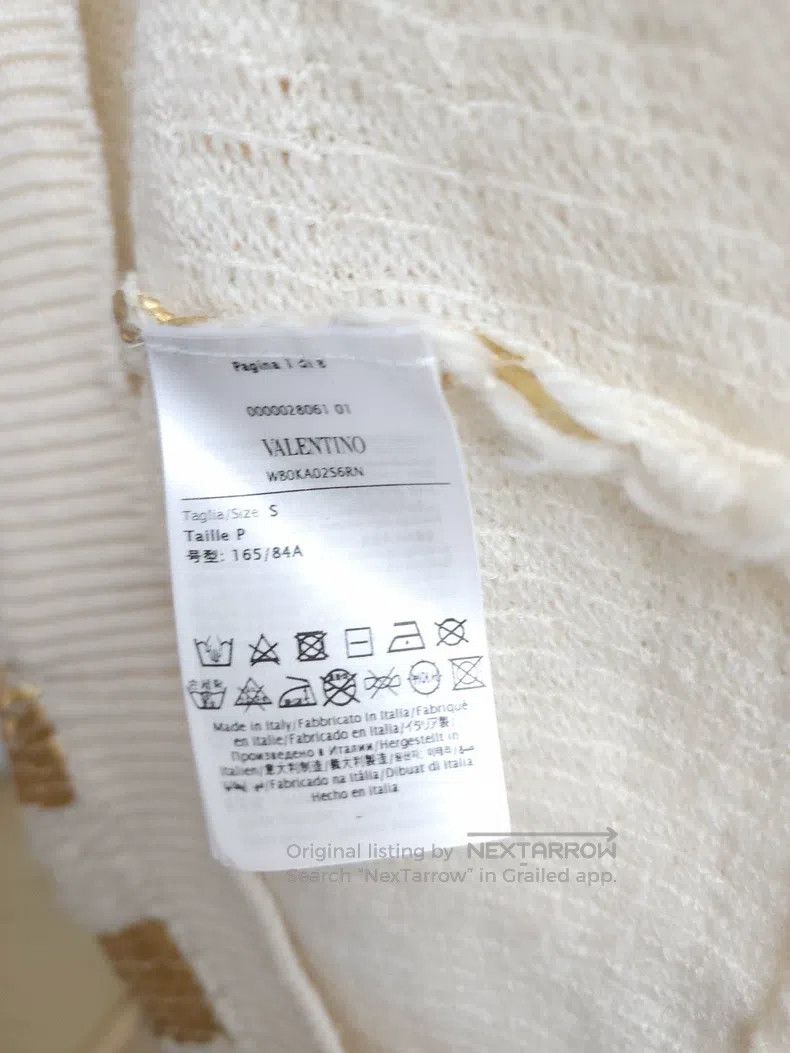 Valentino Valentino Gold V letter cardigan Size S / US 4 / IT 40 - 8 Thumbnail