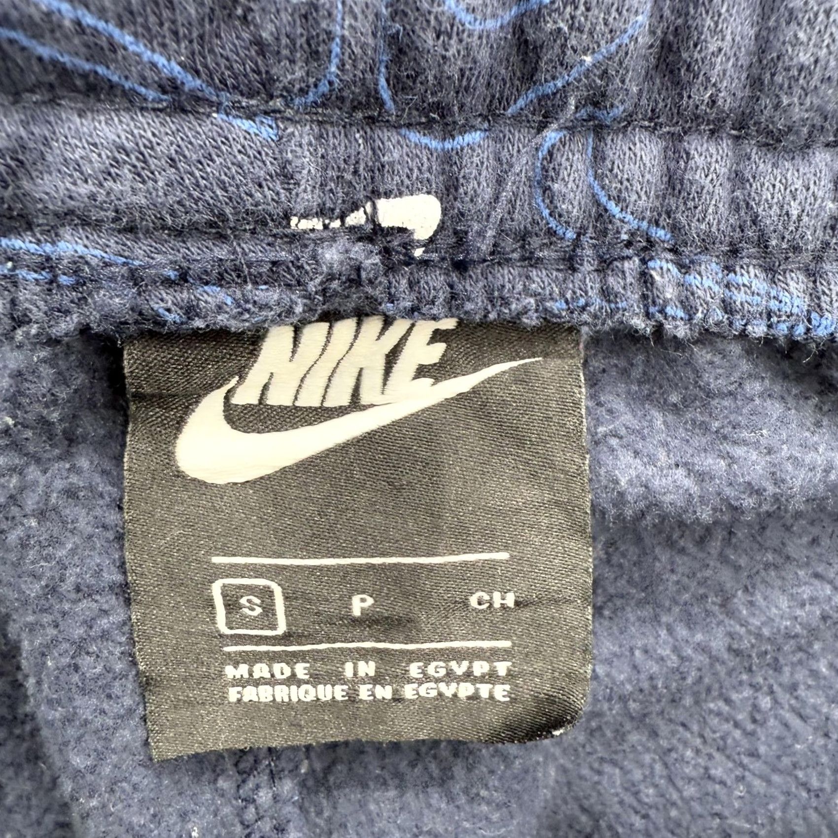 Nike Nike Jogger Pants Men S Blue Geometric Pattern Cotton Drawstring Athletic Size US 29 - 3 Thumbnail