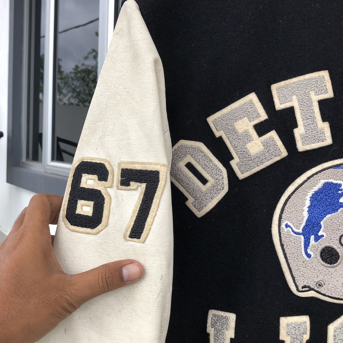 Chalk Line Vintage 80s Chalk Line Wool Leather Varsity Jacket Size US M / EU 48-50 / 2 - 17 Thumbnail