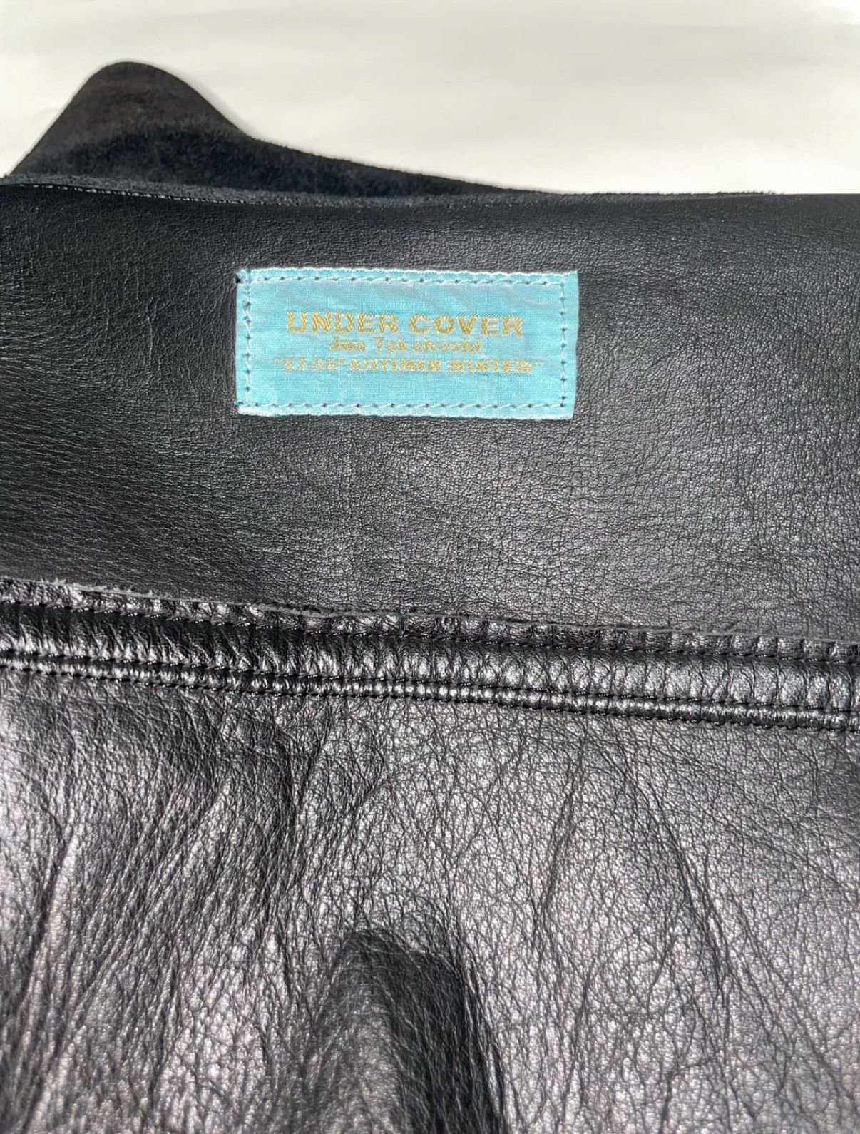 Undercover UNDERCOVER 1997 AW "LEAF" PAINTLINE COW SUEDE LEATHER JACKET Size US M / EU 48-50 / 2 - 3 Thumbnail