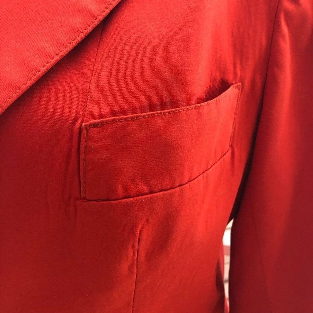 Evan Picone Evan Picone Blazer Tailored Jacket Linen Cotton Red Small Size S / US 4 / IT 40 - 9 Thumbnail