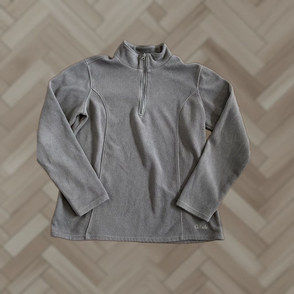 Vintage Cabela's Pullover Jacket Womens Gray 1/4 Zip Fleece Long Sleeve M Medium Casual Outdoor Size M / US 6-8 / IT 42-44 - 1 Thumbnail