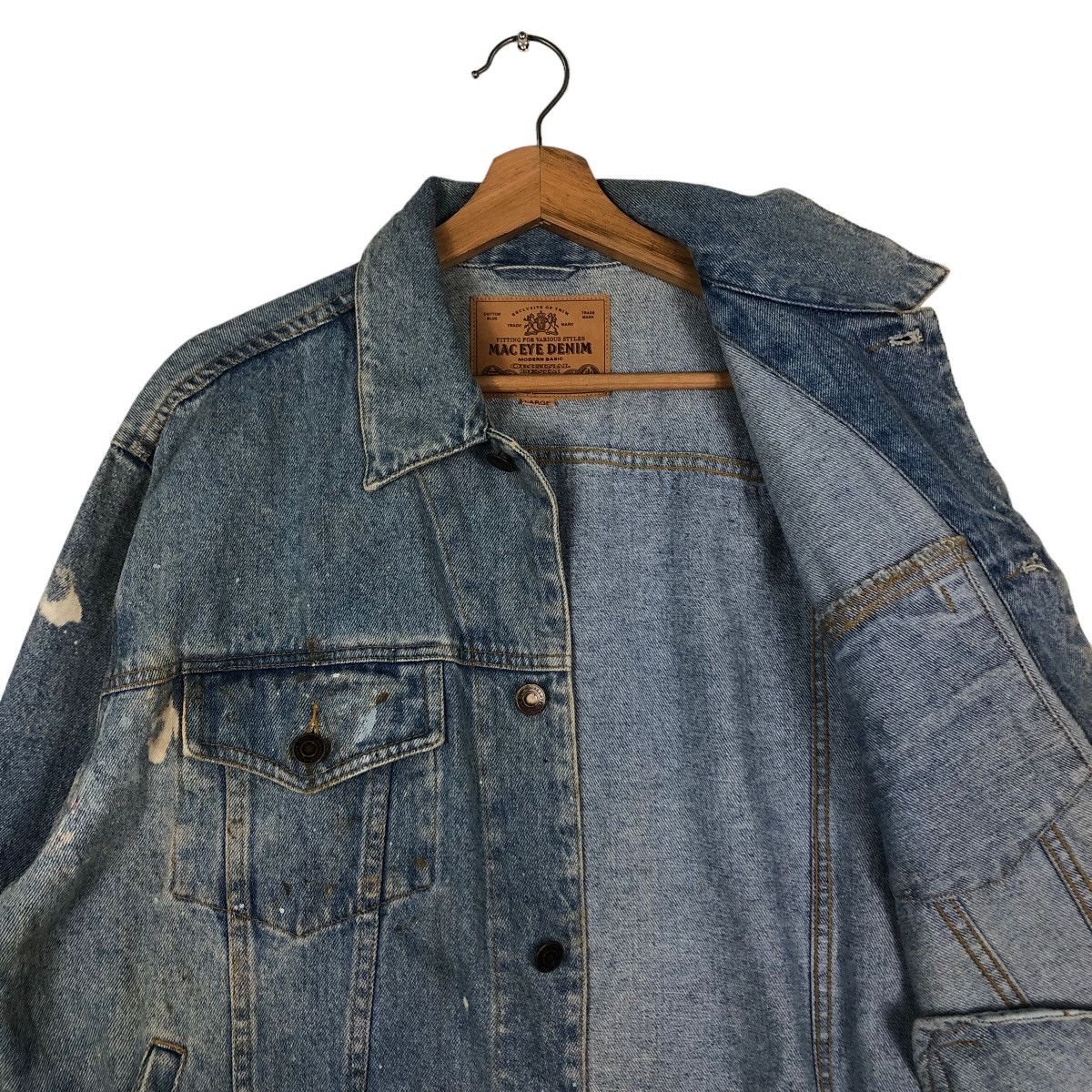 Japanese Brand 🔥Vintage Mac Eye Denim Trucker Biker Jacket Toyo Enterprise Size US L / EU 52-54 / 3 - 12 Thumbnail