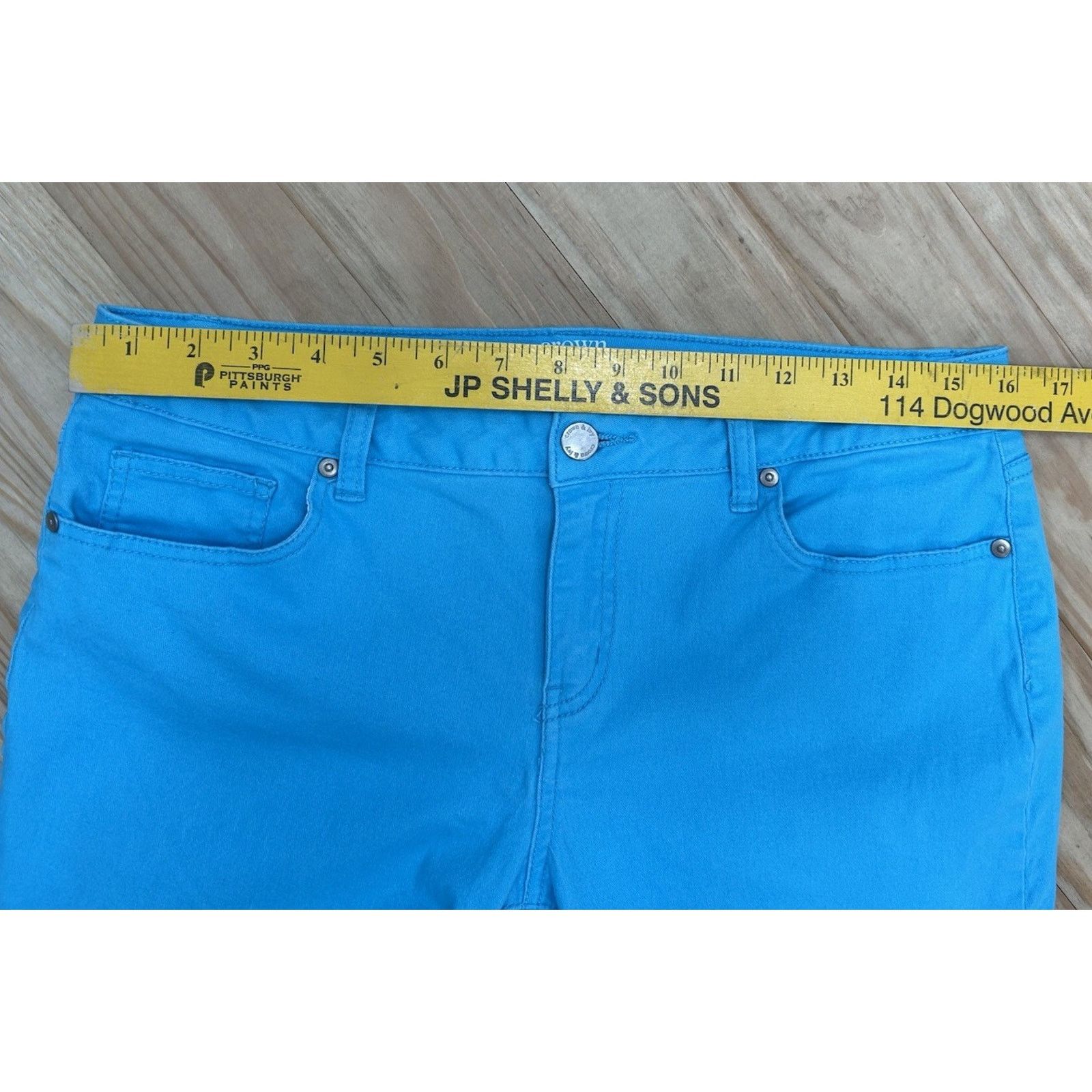 Other Crown & Ivy Sz10 Petite Skinny Jeans Green Denim Ankle Size 32" / US 10 / IT 46 - 5 Thumbnail