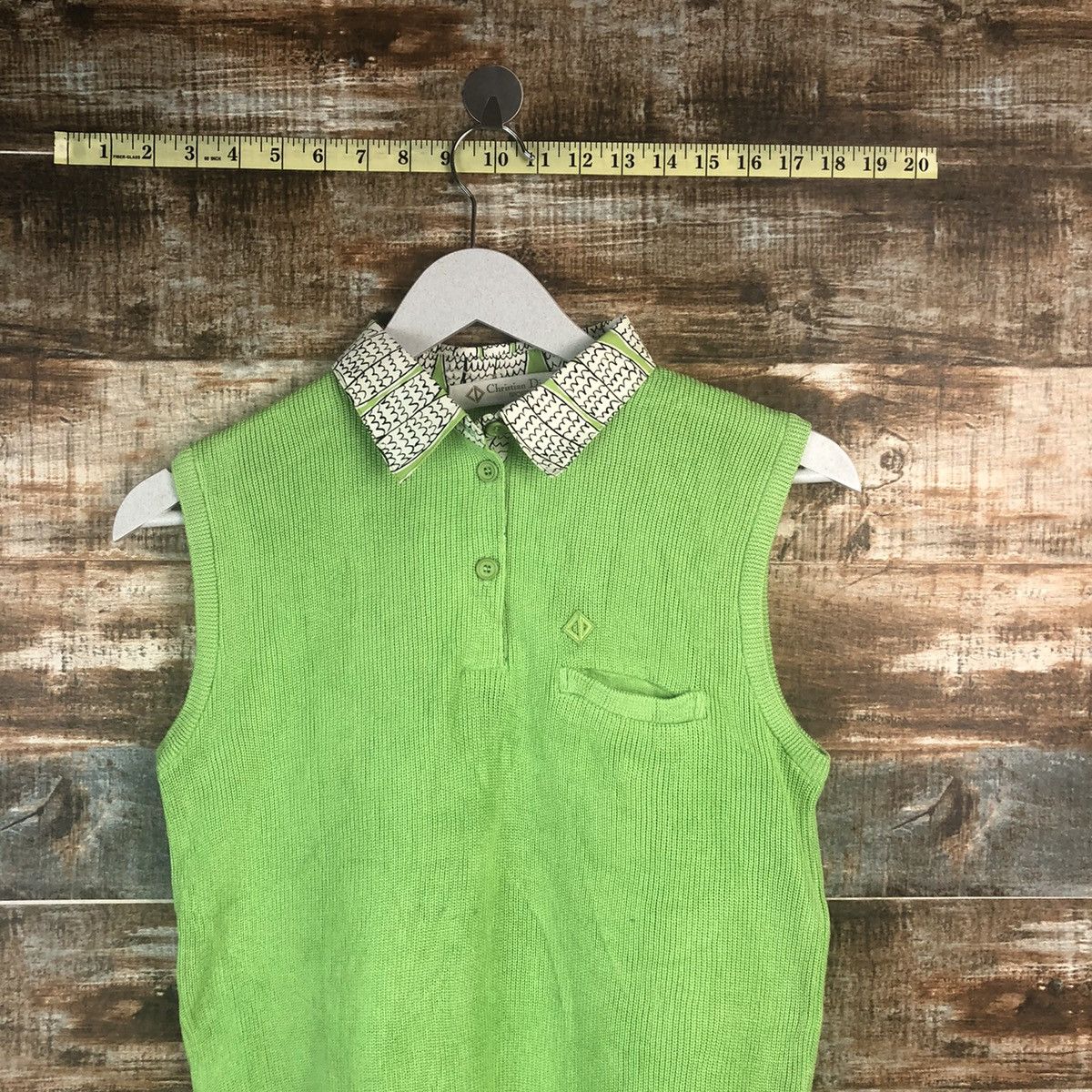 Christian Dior Monsieur Christian Dior Sports Green Vest #A1335 Size M / US 6-8 / IT 42-44 - 5 Thumbnail