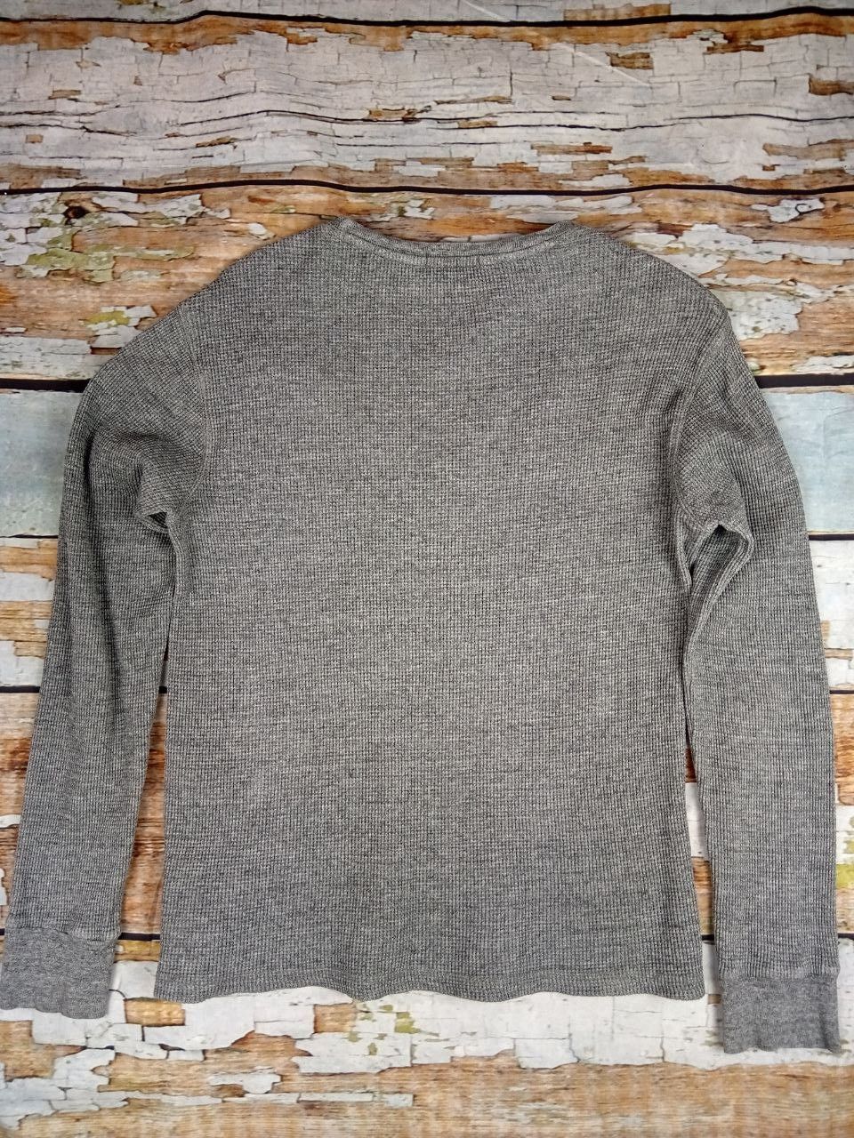Polo Ralph Lauren Polo Ralph Lauren Waffle Knit Thermal Long Sleeve Shirt Grey Size US L / EU 52-54 / 3 - 2 Thumbnail