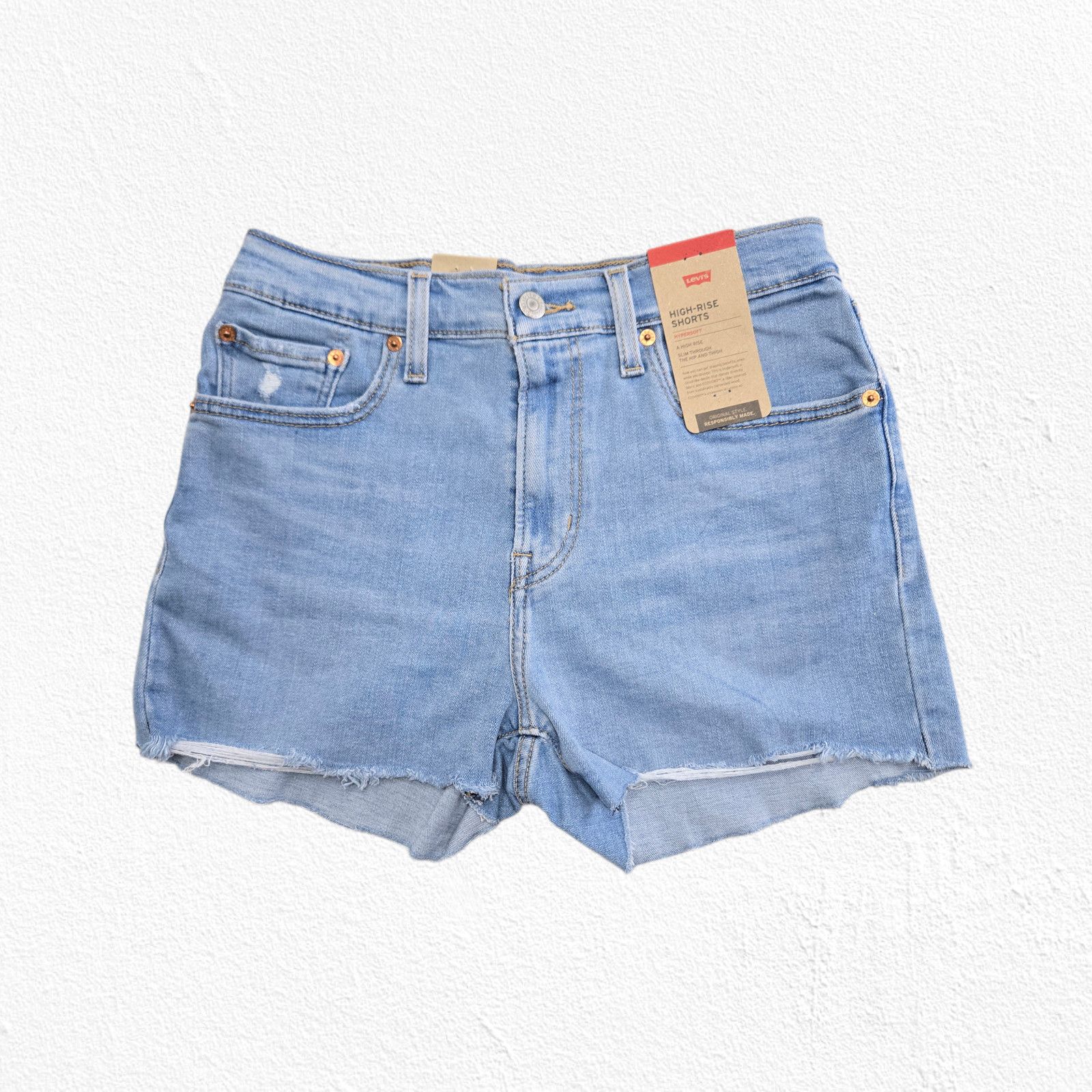 Levi's Levis High Rise Cut Off Denim Shorts Size 28 Size 28" / US 6 / IT 42 - 2 Thumbnail