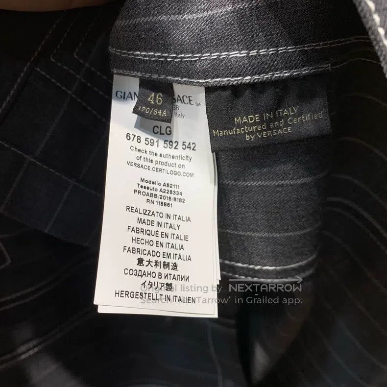 Versace Versace Vertical striped cargo jacket jacket Size US S / EU 44-46 / 1 - 8 Thumbnail