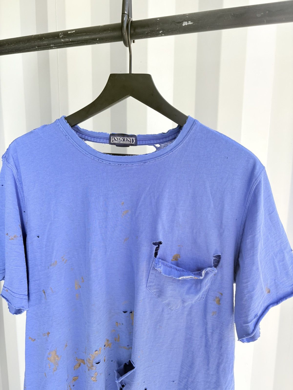 Vintage Vintage Blank Shirt Faded Distressed Thrashed Grunge Size US L / EU 52-54 / 3 - 4 Thumbnail