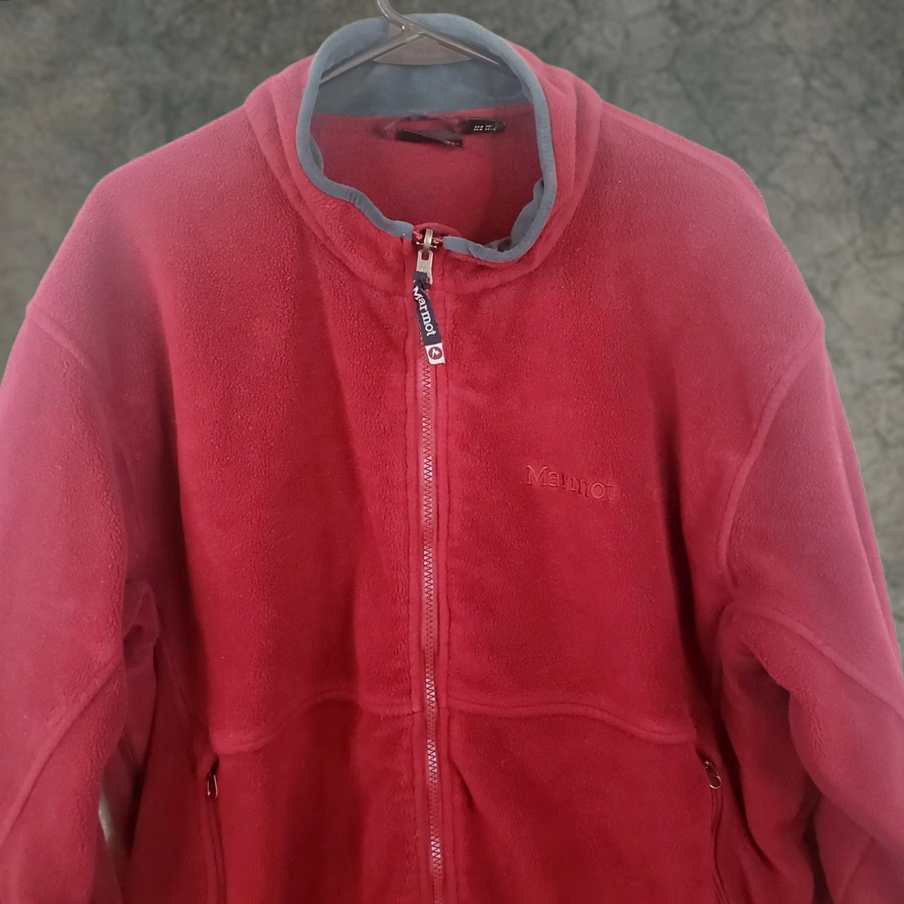 Marmot Marmot Jacket Mens XL Red Fleece Full Zip Outdoor Underarm Zips Pockets Regulate Bomber Style Classic Outdoor Hiking Mens XL Red Marmot Logo Jacket Size US XL / EU 56 / 4 - 1 Thumbnail