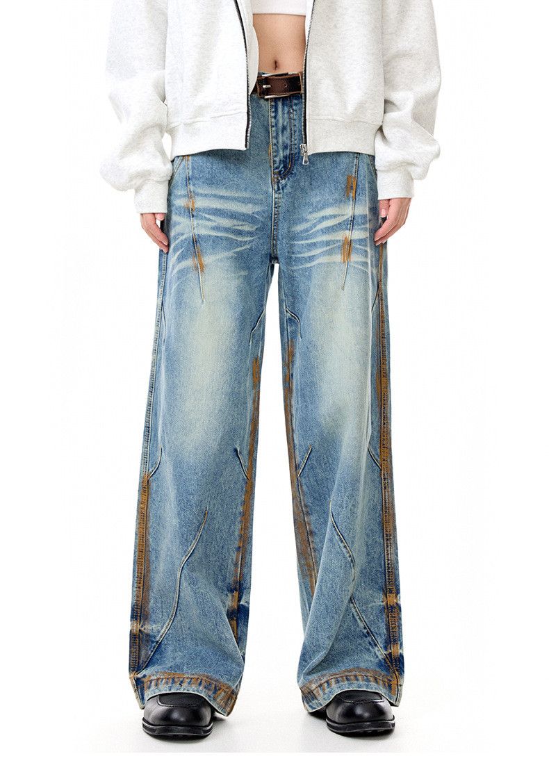 Vintage American retro distressed loose jeans for men Size US 32 / EU 48 - 1 Thumbnail