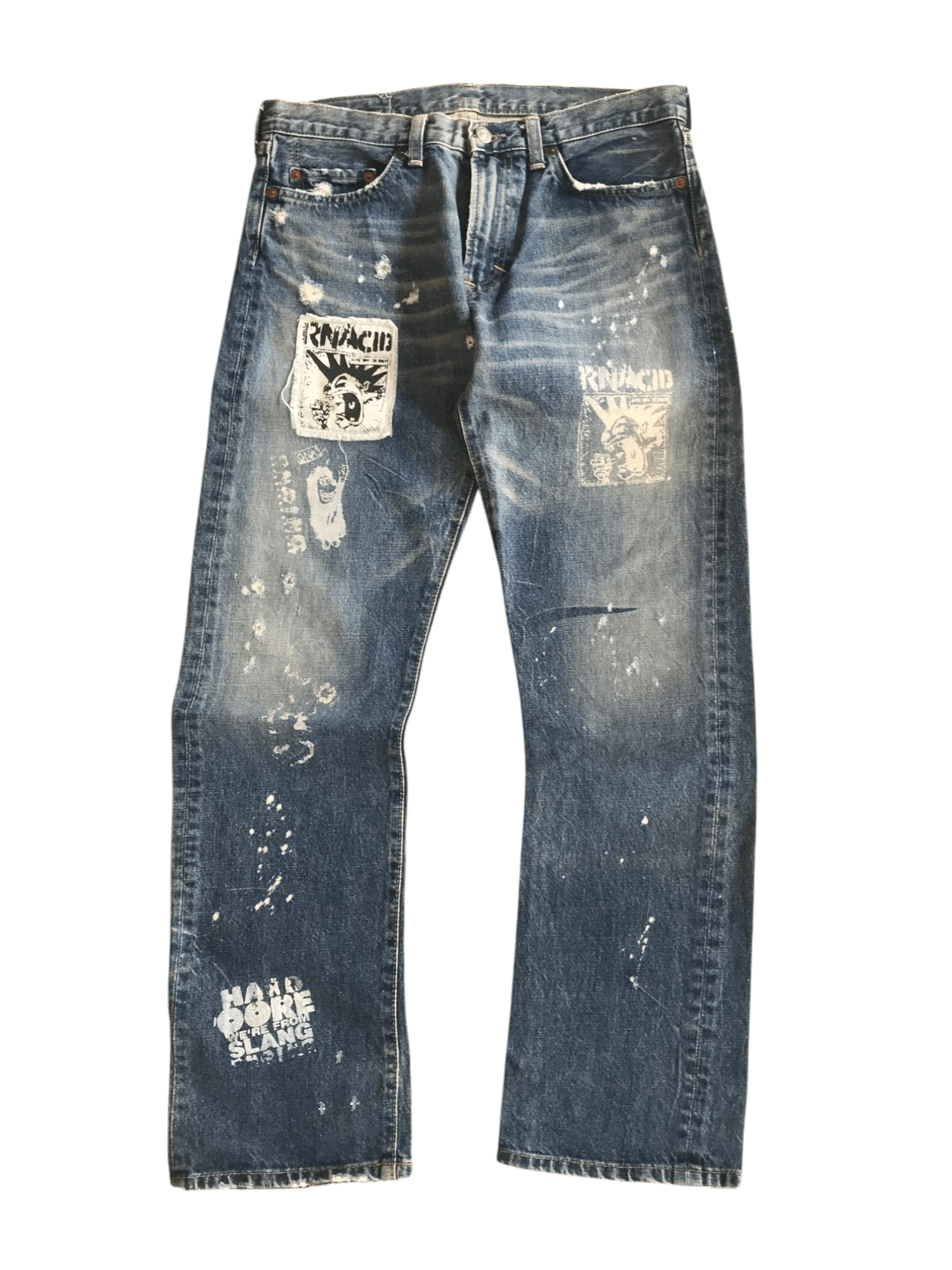 14th Addiction × 20471120 × Hysteric Glamour Y2K RNA Rancid Slash from Chaos Denim Size US 31 - 1 Thumbnail