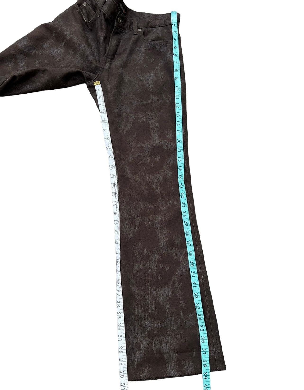 Morgan Homme Vintage 2000s Morgan Homme Japan Abstract Print Flare Jeans Size US 29 - 5 Thumbnail