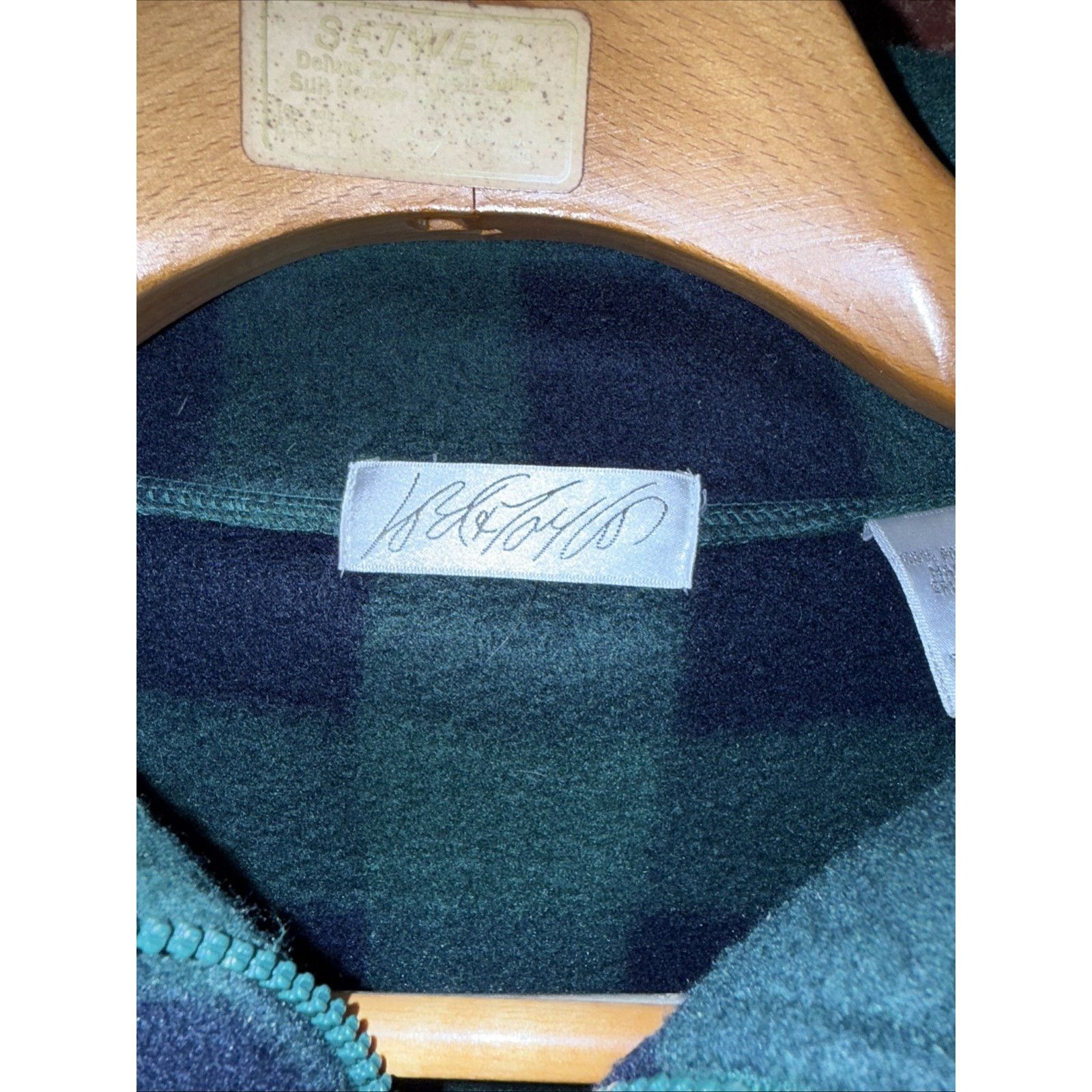 Lord & Taylor Lord & Taylor Men's Vintage Navy Blue Plaid Fleece 1/4 Zip L Size US L / EU 52-54 / 3 - 2 Thumbnail