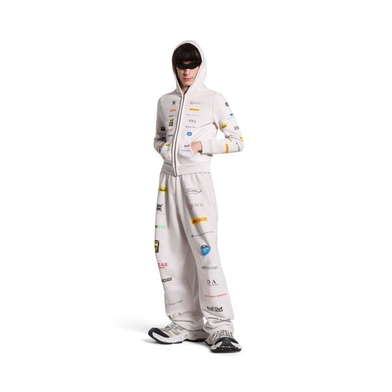 Balenciaga oc11z1025 Business English Baggy Sweatpants & Joggers White Size US 34 / EU 50 - 2 Thumbnail