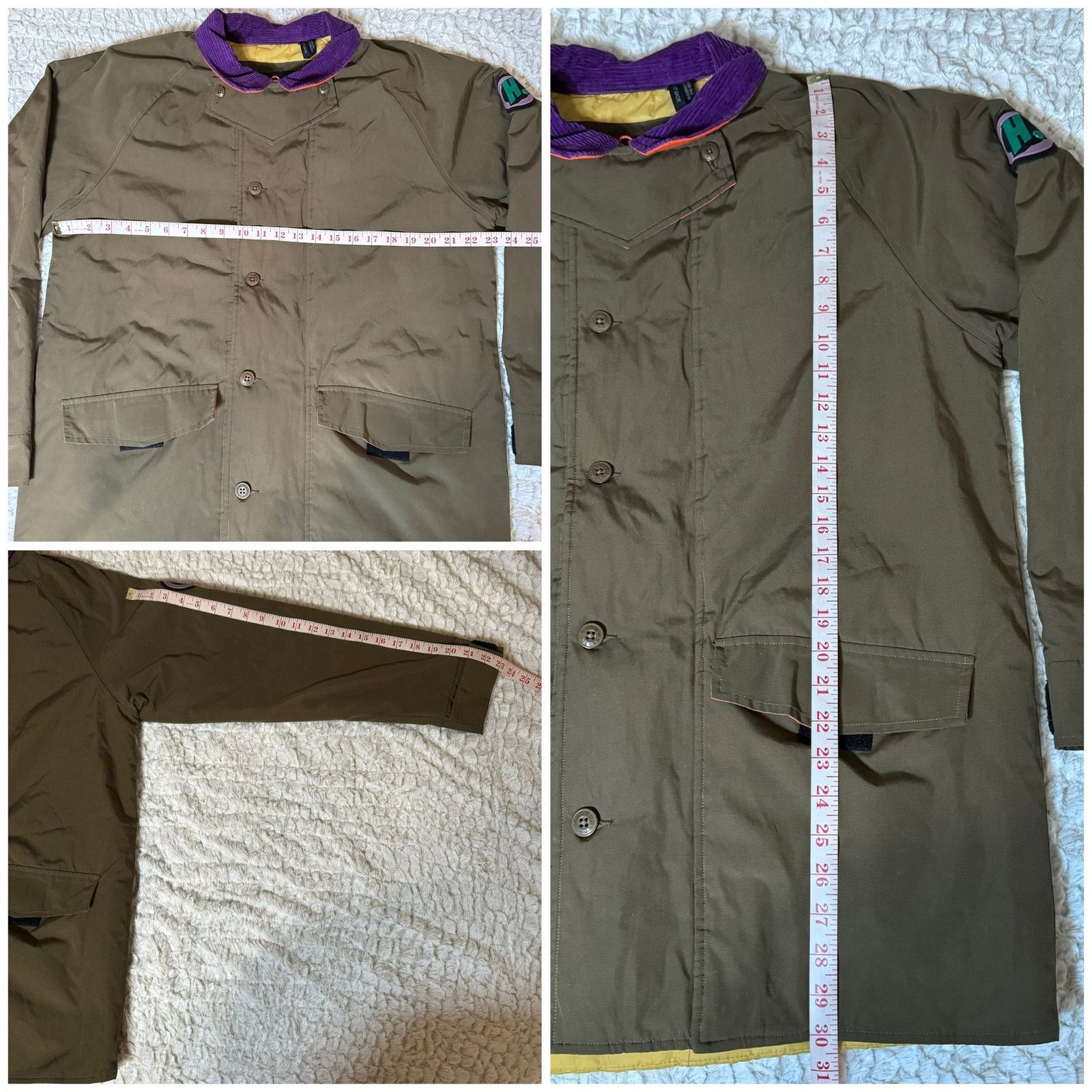 The Hundreds The Hundreds Olive Green Purple Yellow Bomber Utility Jacket Size US L / EU 52-54 / 3 - 8 Thumbnail