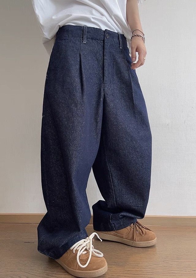 Japanese Brand × Vintage Cleanfit retro big pocket pleated baggy denim jeans Size US 32 / EU 48 - 1 Thumbnail