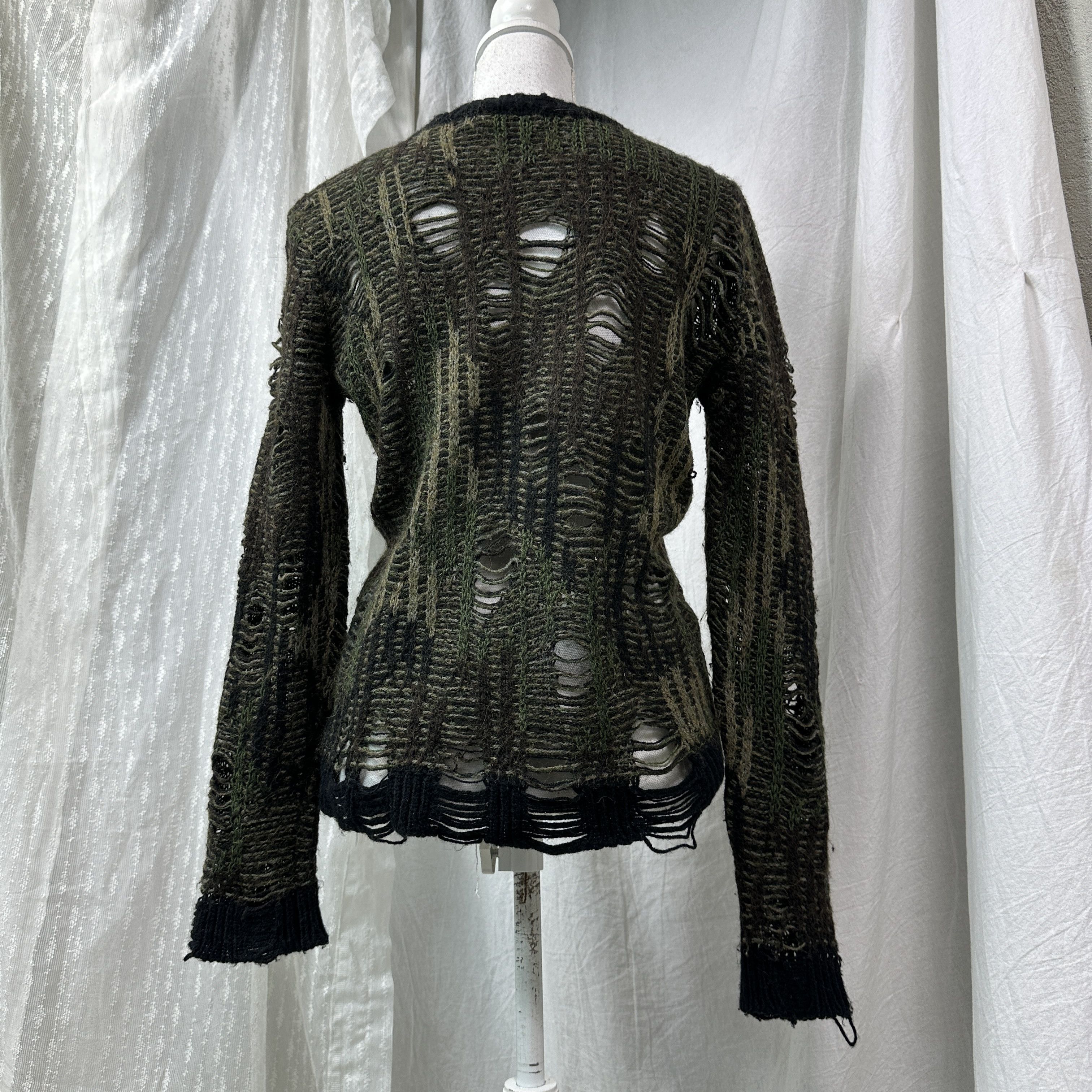 Diesel Vintage Avant Garde Grunge Diesel Distresses Sweater 00s Size S / US 4 / IT 40 - 8 Thumbnail