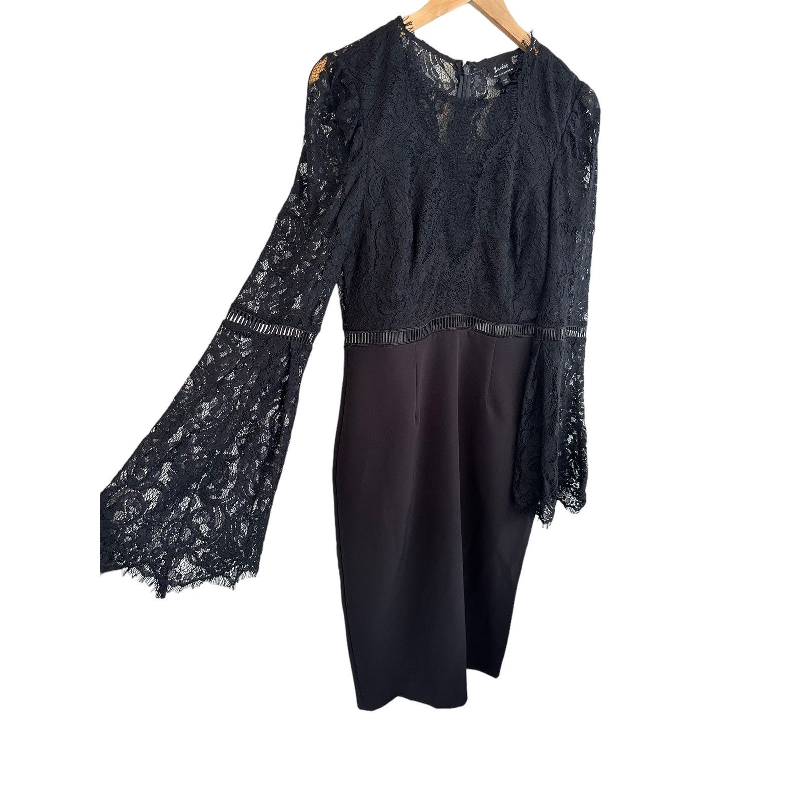 Other Bardot Faedra Lace Long Bell Sleeve Knee Length Sheath Dress Size M / US 6-8 / IT 42-44 - 10 Thumbnail