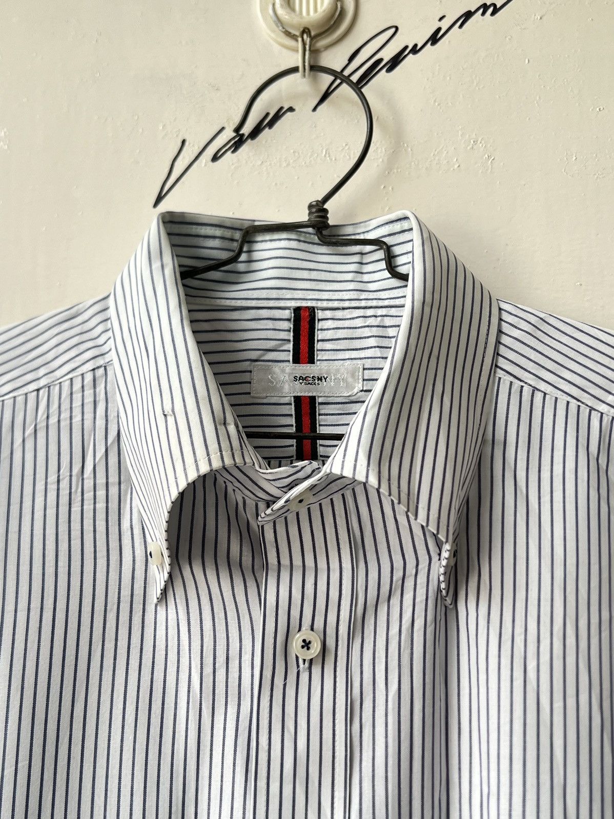 Yohji Yamamoto SACSNY Y’SACCS Yohji Yamamoto Striped Shirt Size US L / EU 52-54 / 3 - 13 Thumbnail