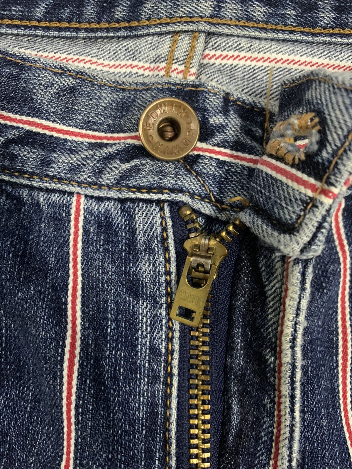 Edwin Vintage Edwin 13Oz Grand Blue Full Selvedge Loose Fit Jeans Size US 31 - 5 Thumbnail
