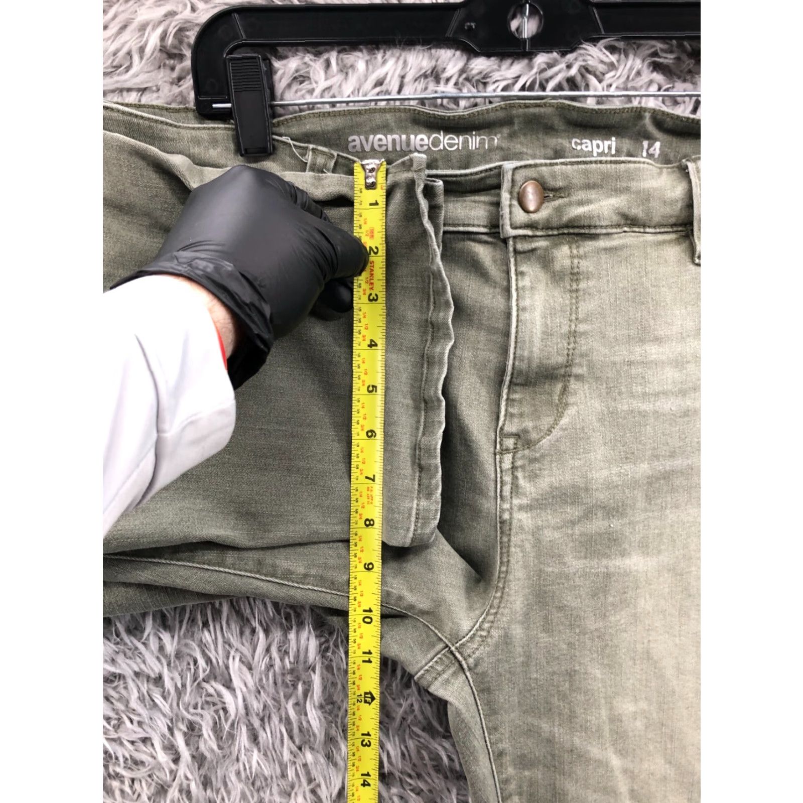 Avenue Avenue Denim Jeans Capri Size 14 Womens Regular Green Medium Wash Size 36" / US 14 / IT 50 - 5 Thumbnail
