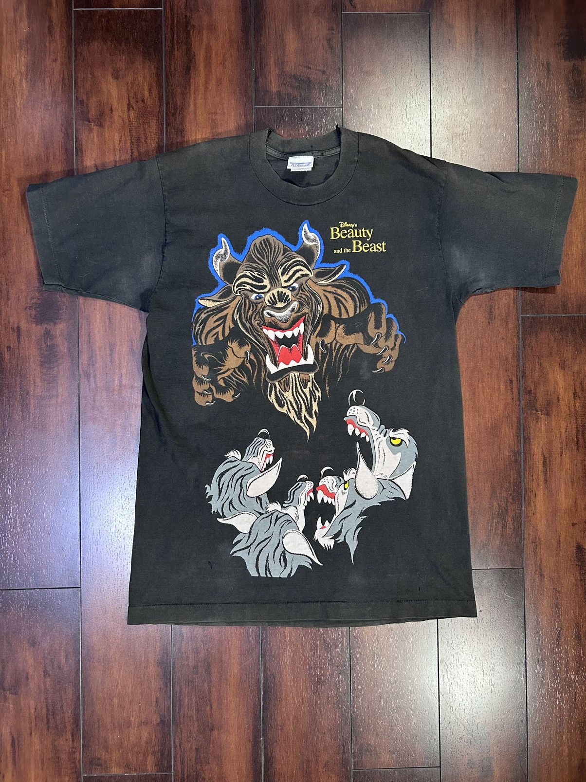 Vintage Vintage 90’s Disney Beauty & The Beast T-Shirt Size US L / EU 52-54 / 3 - 1 Thumbnail