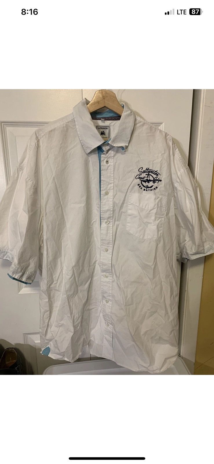 Other LERROS SHIRTS Sails Boating Saltwater Mens Sz 2XL White Blue Size US XXL / EU 58 / 5 - 7 Thumbnail