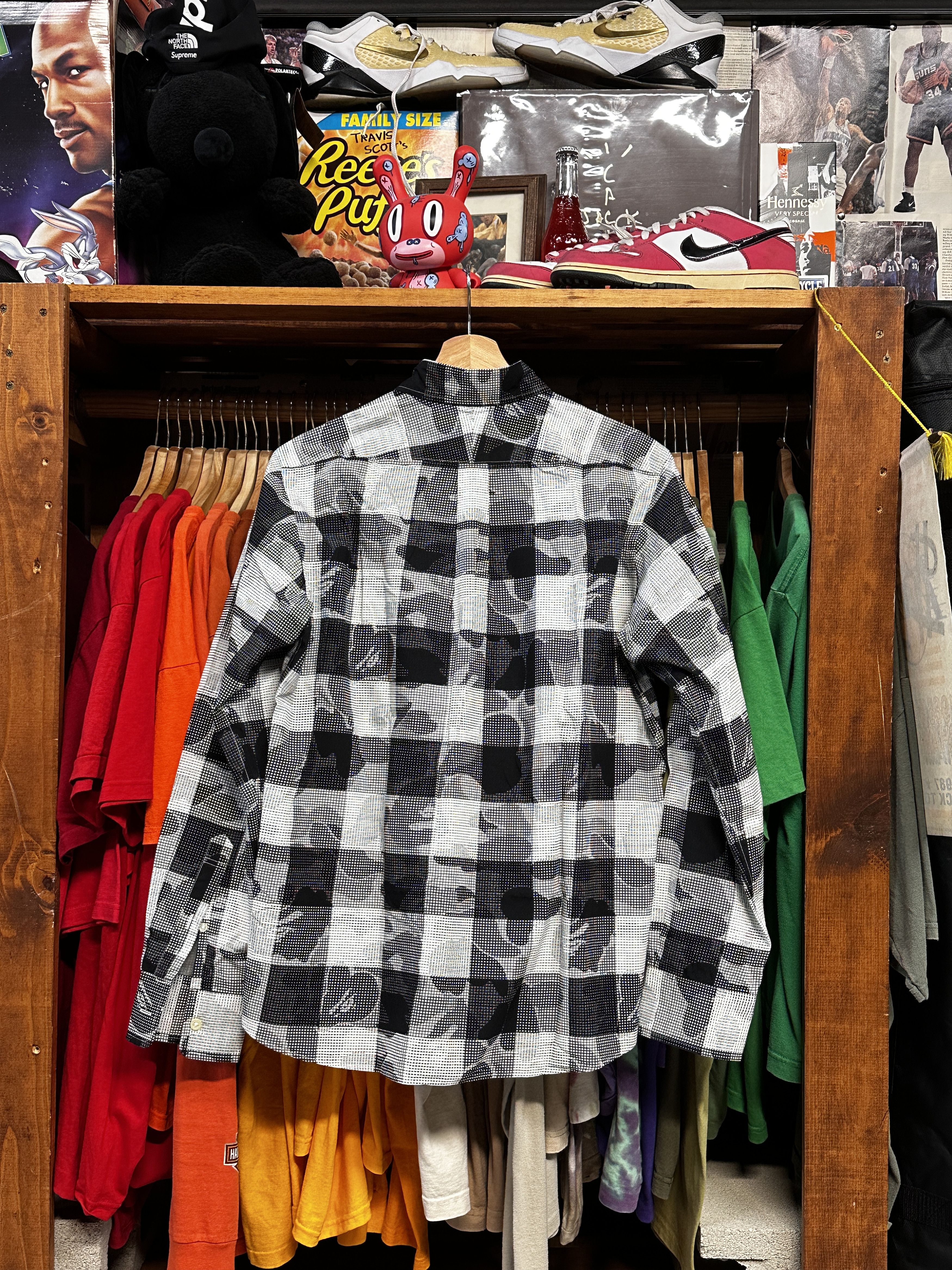 Bape BAPE Checkered Black and White Camo Button Up Size US L / EU 52-54 / 3 - 2 Thumbnail