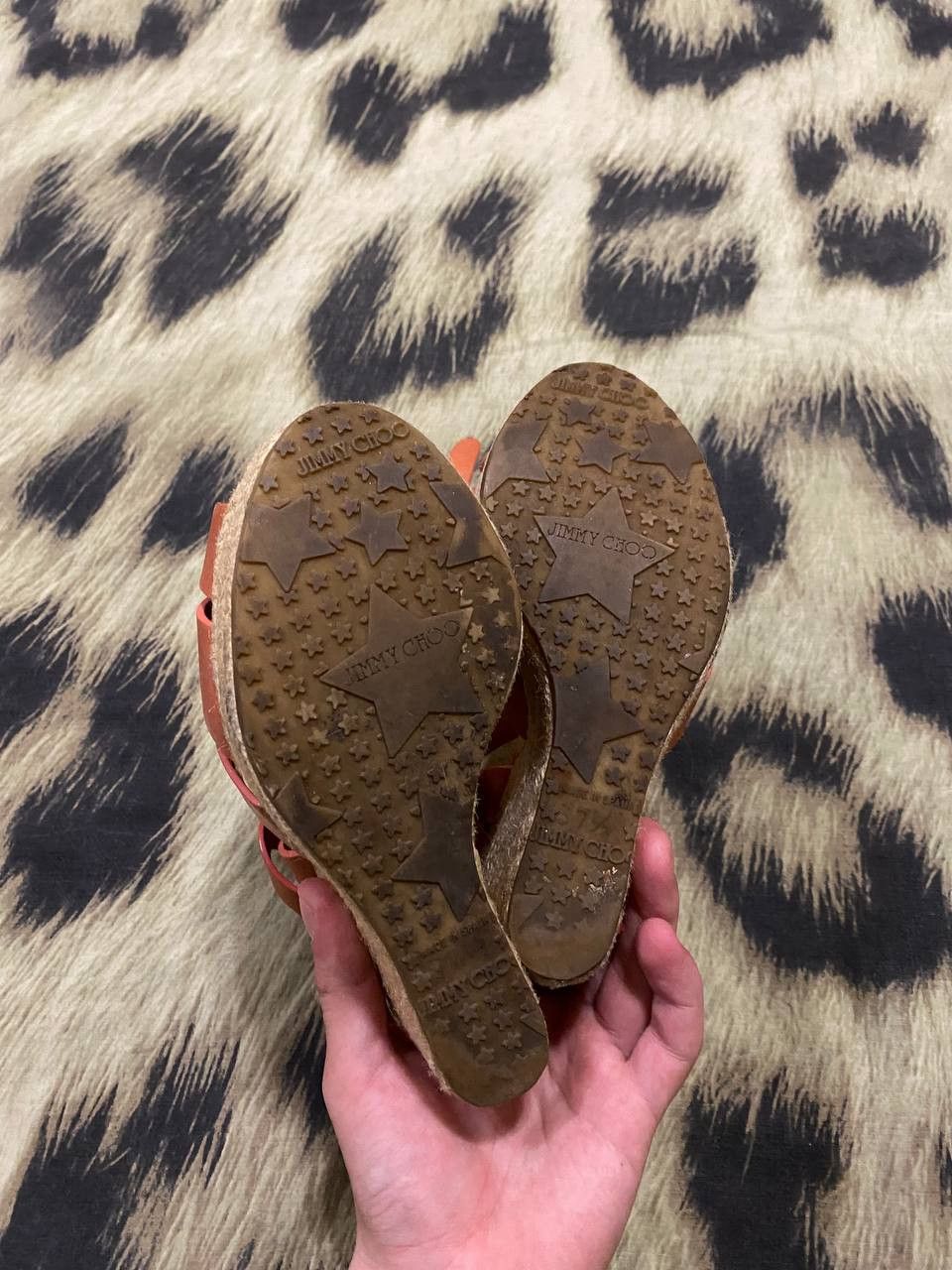 Jimmy Choo Jimmy Choo Peddle platform wedge sandals leather Size US 7.5 / IT 37.5 - 8 Thumbnail