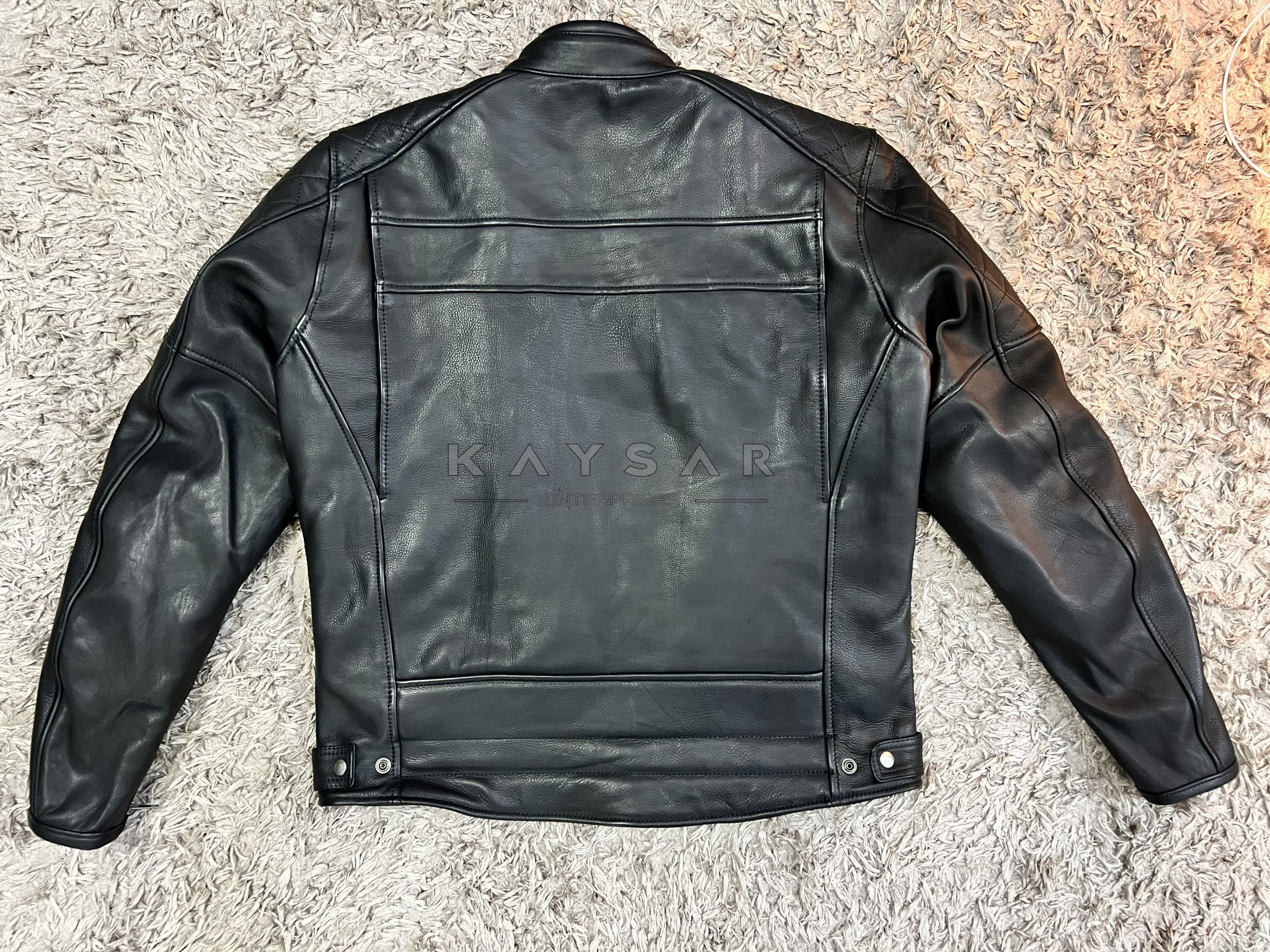Genuine Leather Mens Leather Jacket - Can be used as Touring Biker Jacket Size US L / EU 52-54 / 3 - 2 Thumbnail