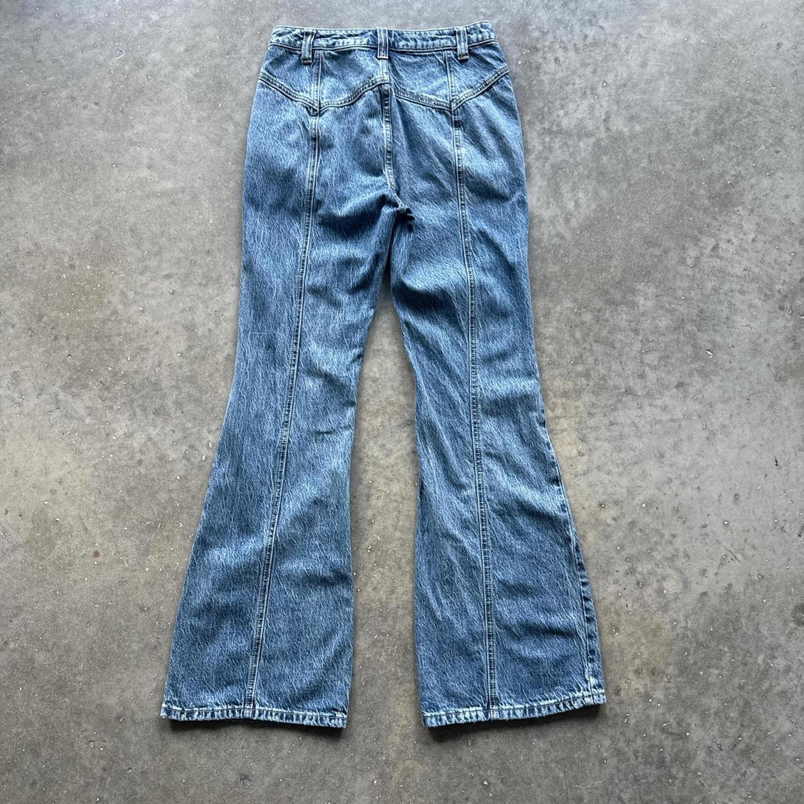 Other Light Wash Flare Relaxed Fit Denim Jeans Size 27" / US 4 / IT 40 - 2 Thumbnail