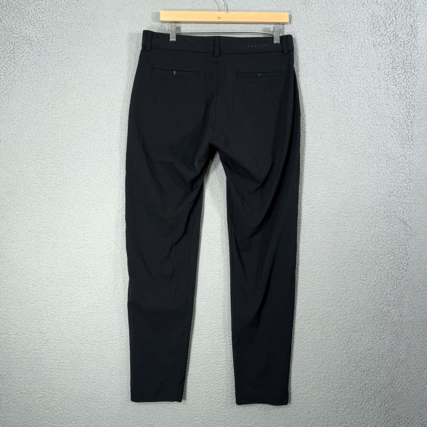Castore Castore Pants Mens Medium 33x31 Black Performance Lightweight Stretch Golf Trousers Pants Size US 31 - 2 Thumbnail