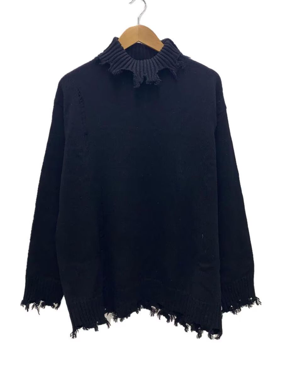 image of Yohji Yamamoto Syte Damaged Turtle Knit in Black, Men's (Size Large)