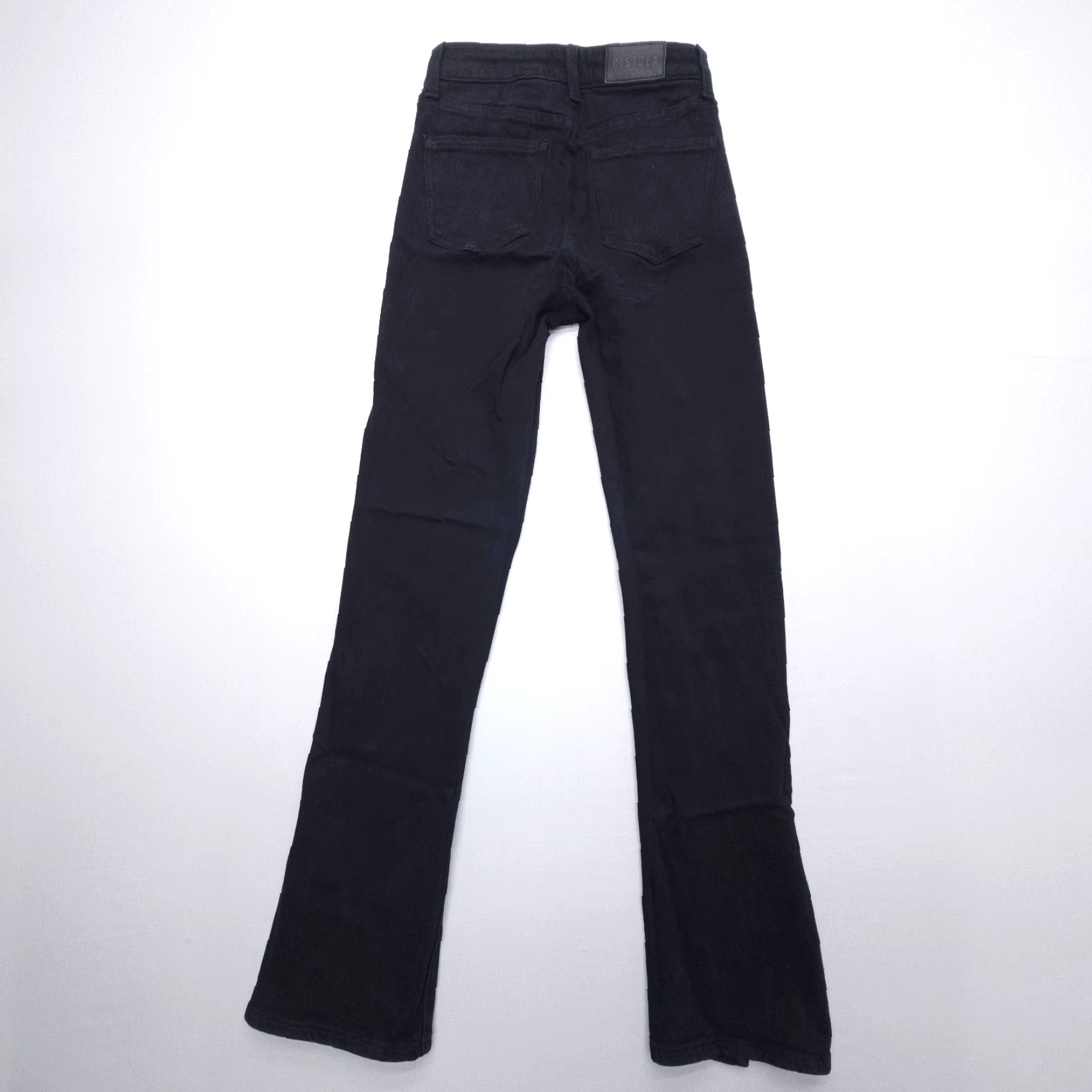 Pistola PISTOLA Teagan High Rise Jeans Size 24 Black 5-Pocket Design Straight Denim | High Rise Slit Hem Women’s Jeans Size 42" / US 20 - 2 Thumbnail