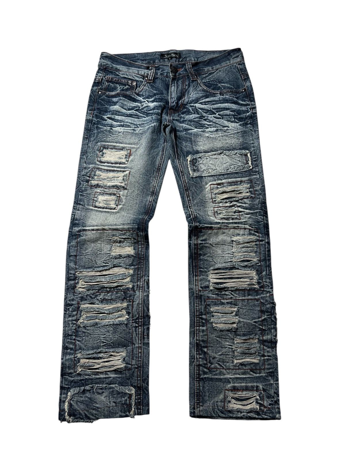 Japanese Brand Vintage Lowbox Y2k Undercover Style Distressed Pants Size US 30 / EU 46 - 1 Thumbnail