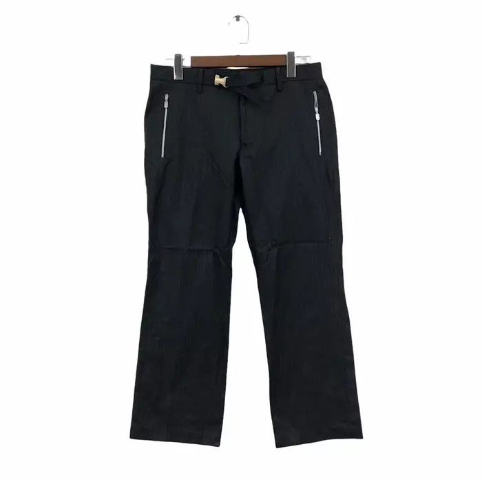 NANO universe Vtg NANO UNIVERSE JAPAN Striped Belt Zipper Pocket Pant Size 34" / US 12 / IT 48 - 1 Thumbnail