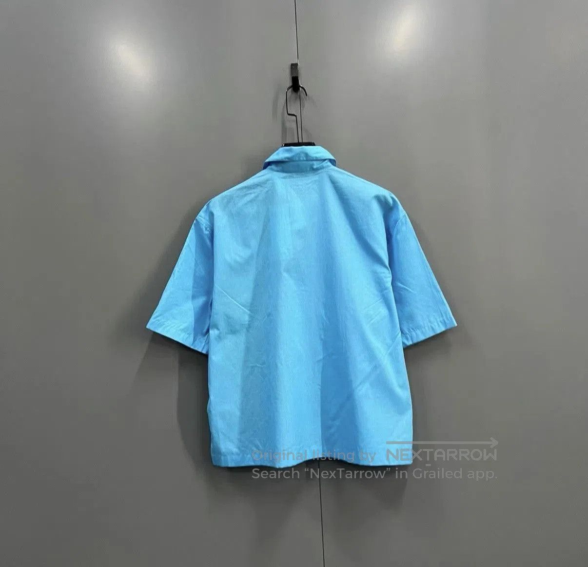 Hermes Blue Short Sleeve Shirt with Green Lobster Print. Size US M / EU 48-50 / 2 - 2 Thumbnail